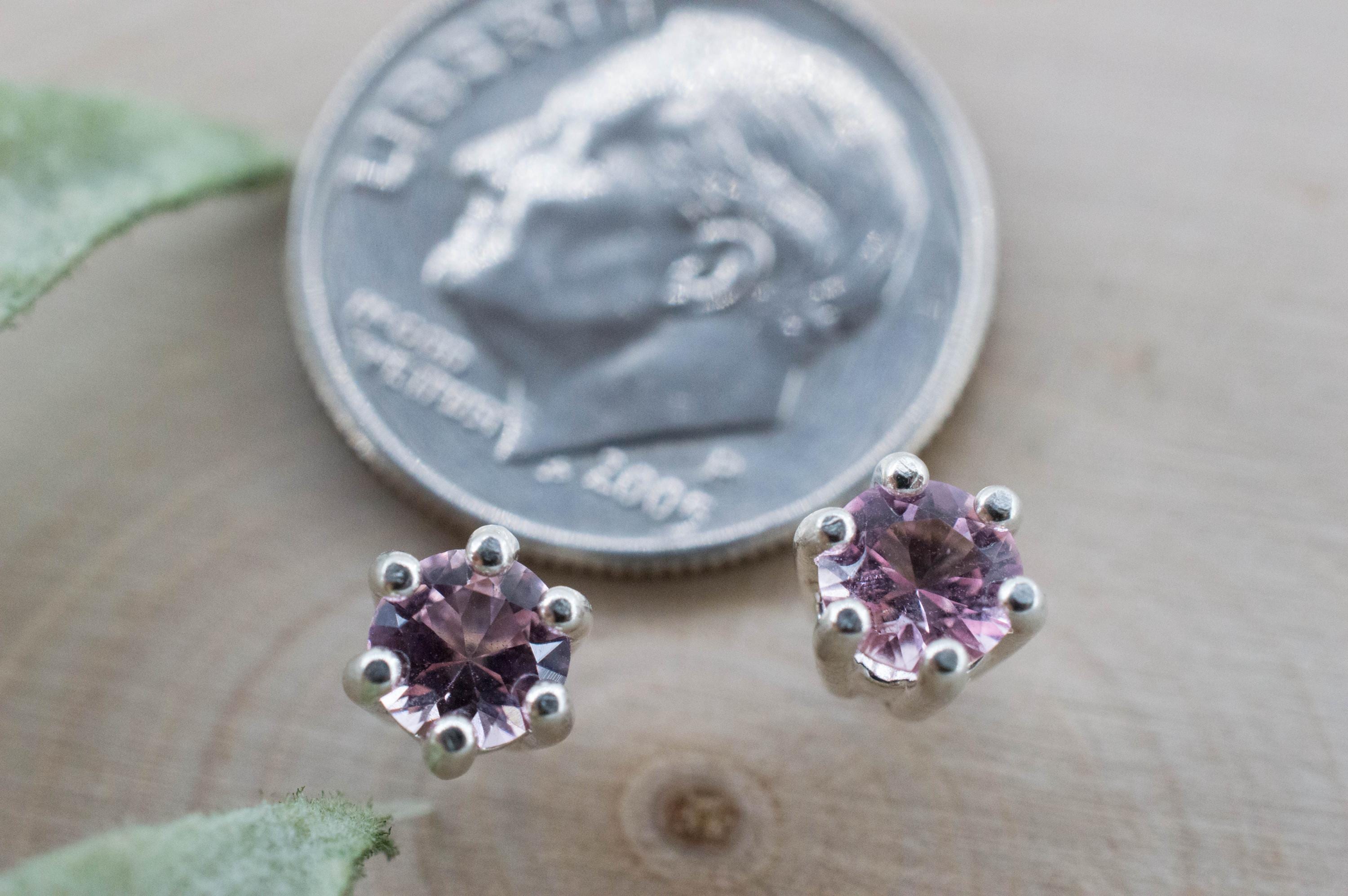 Pink Tourmaline Earrings; Natural Untreated San Diego Tourmaline; 0.620ctw