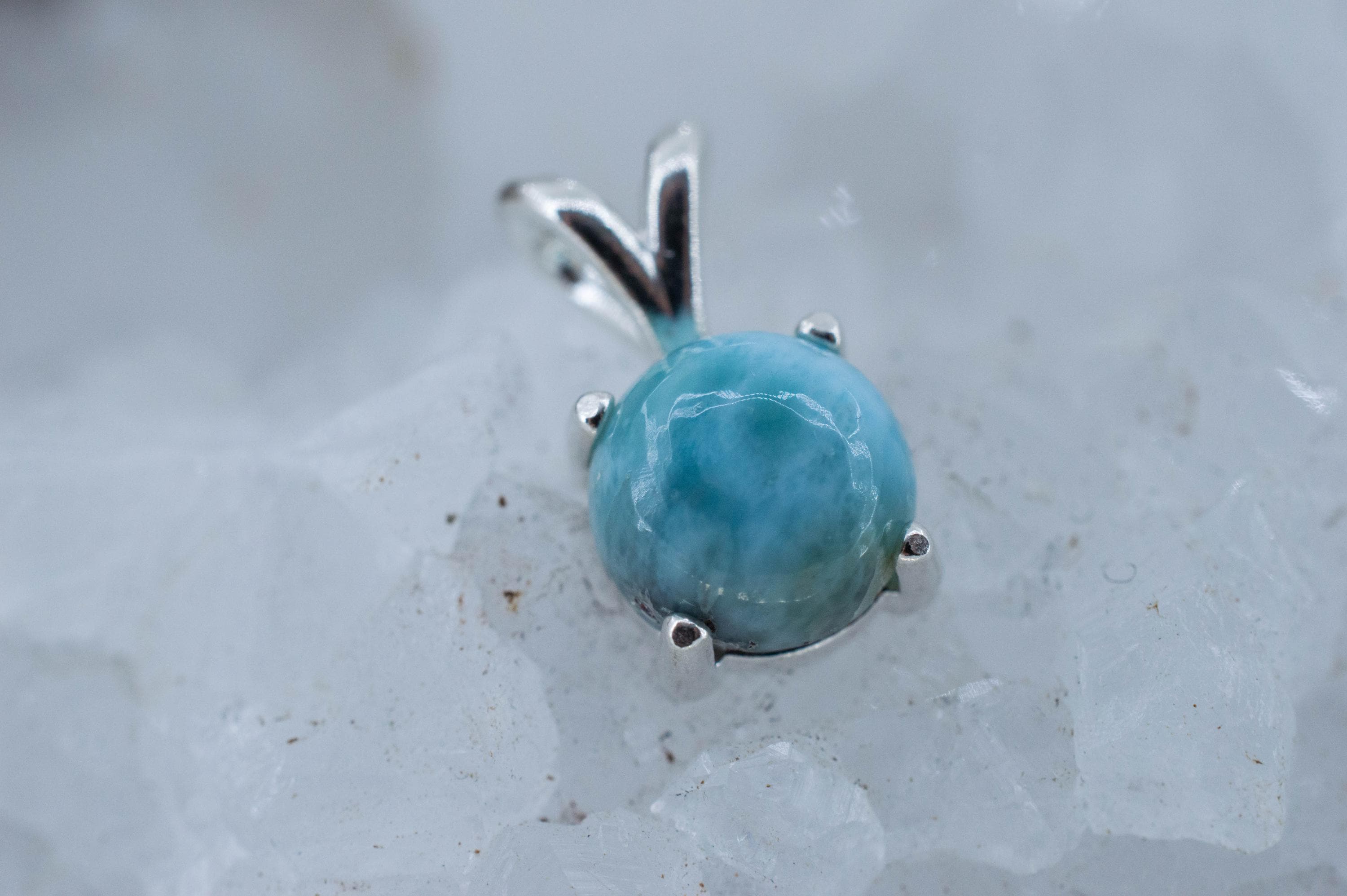 Larimar Pendant, Natural Untreated Dominican Republic Larimar, 2.330cts