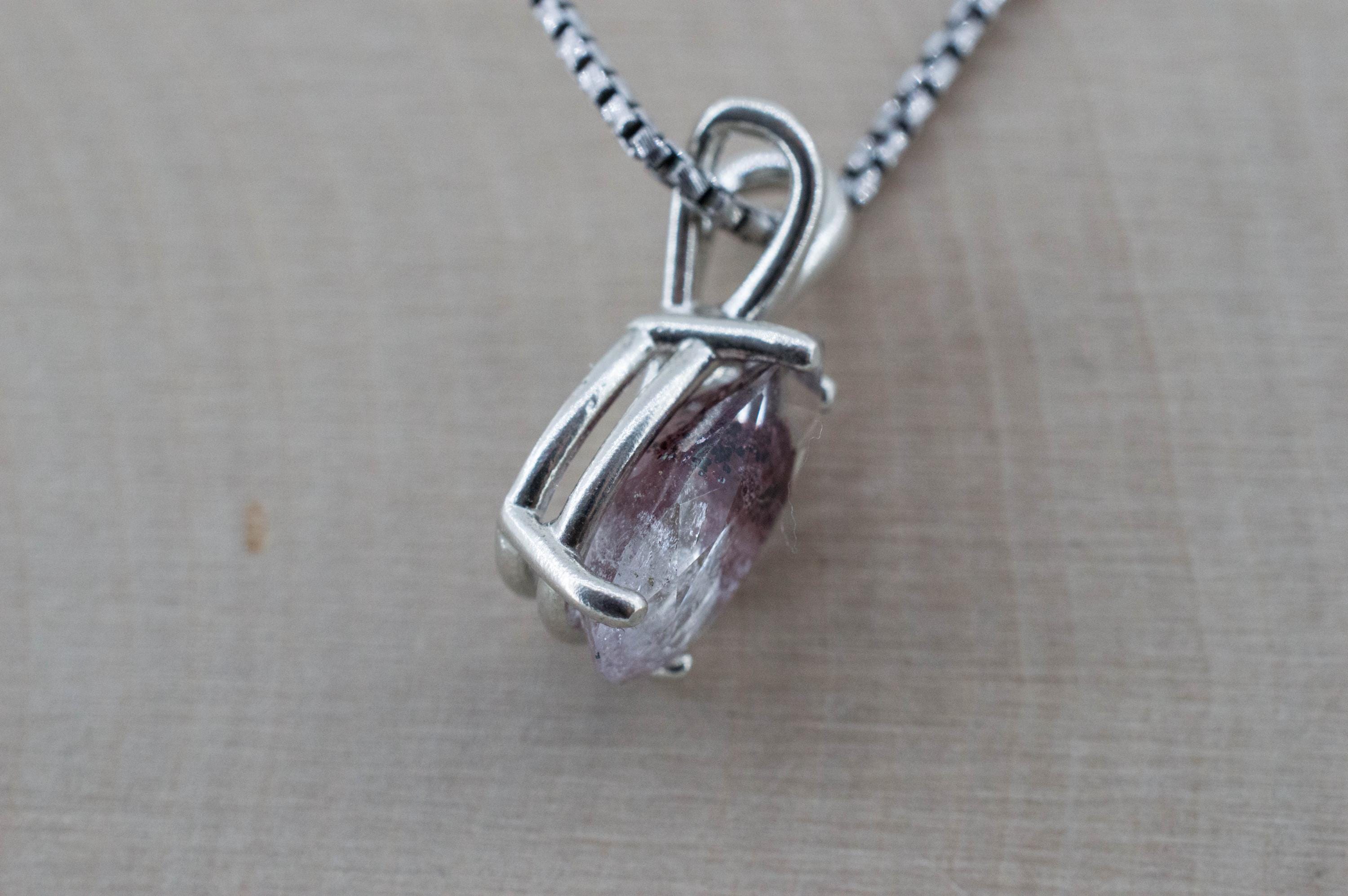 Hematite Quartz Pendant; Natural Untreated India Sunset Phantom Quartz; 2.645cts