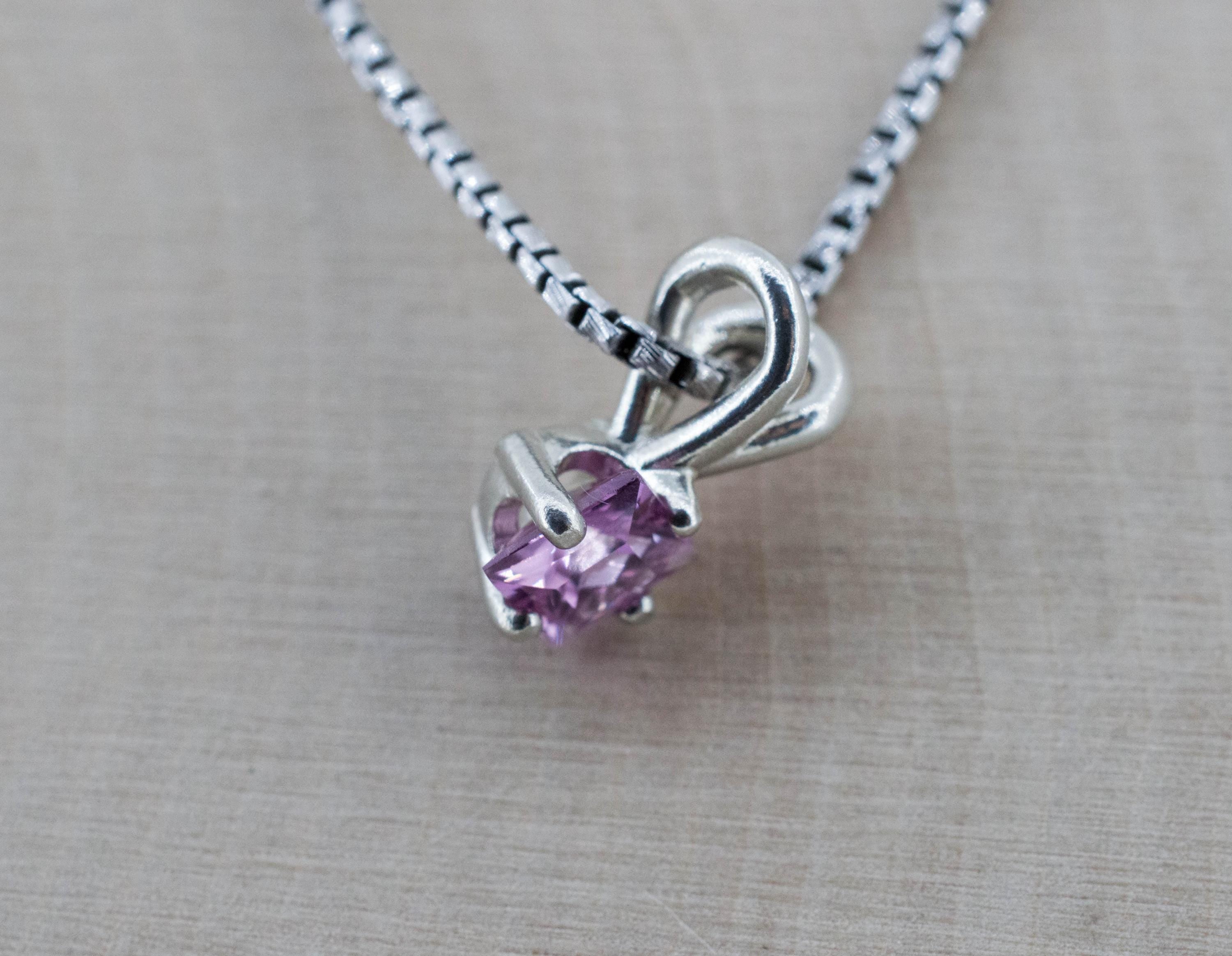Pink Sapphire Pendant; Natural Untreated Sri Lanka Sapphire; 0.775cts