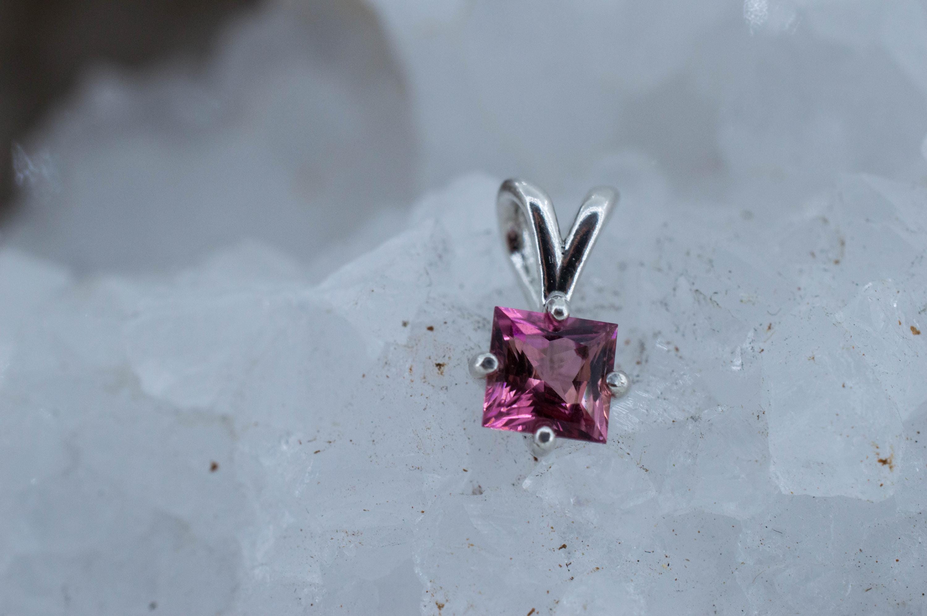 Pink Tourmaline Pendant, Natural Untreated San Diego Tourmaline; 0.690cts
