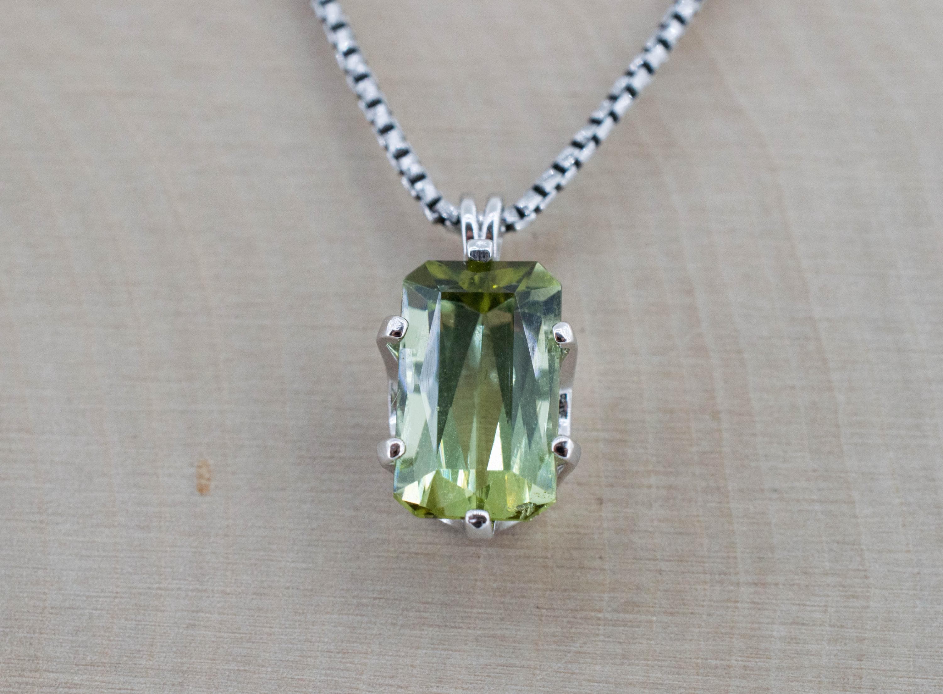 Green Tourmaline Pendant, Natural Untreated San Diego Tourmaline; 3.915cts