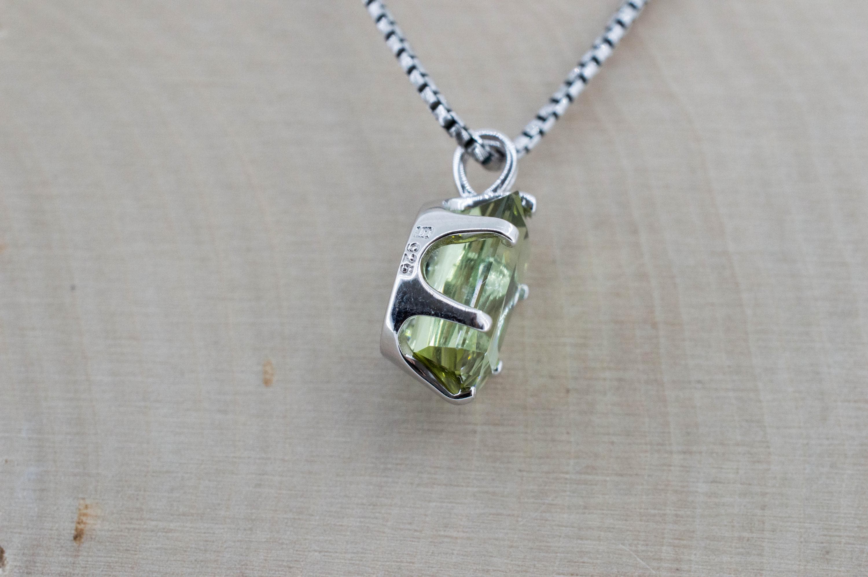 Green Tourmaline Pendant, Natural Untreated San Diego Tourmaline; 3.915cts