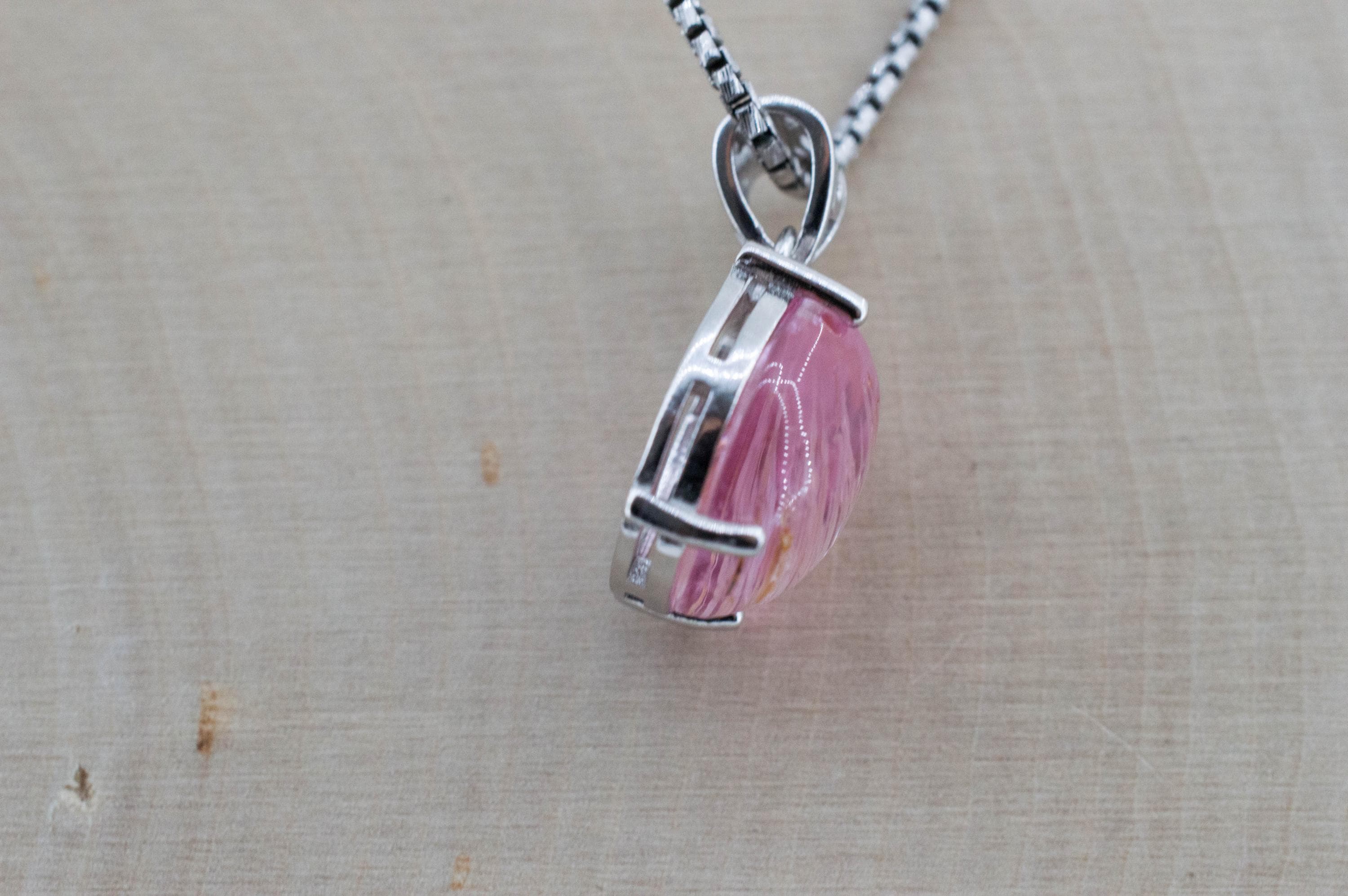 Pink Tourmaline Pendant, Natural Untreated San Diego Cats Eye Tourmaline; 6.960cts
