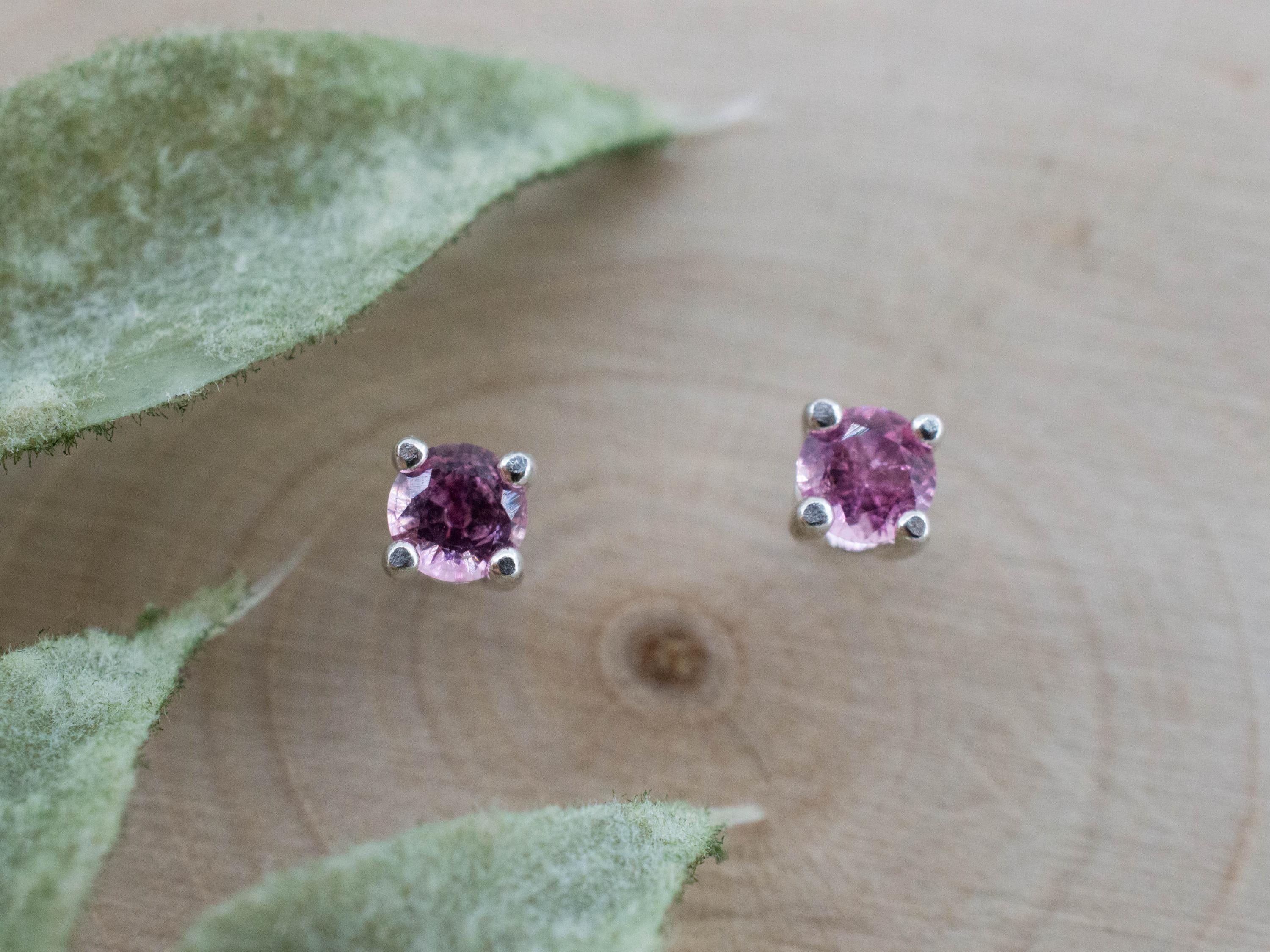 Pink Tourmaline Earrings; Natural Untreated San Diego Tourmaline; 0.285ctw