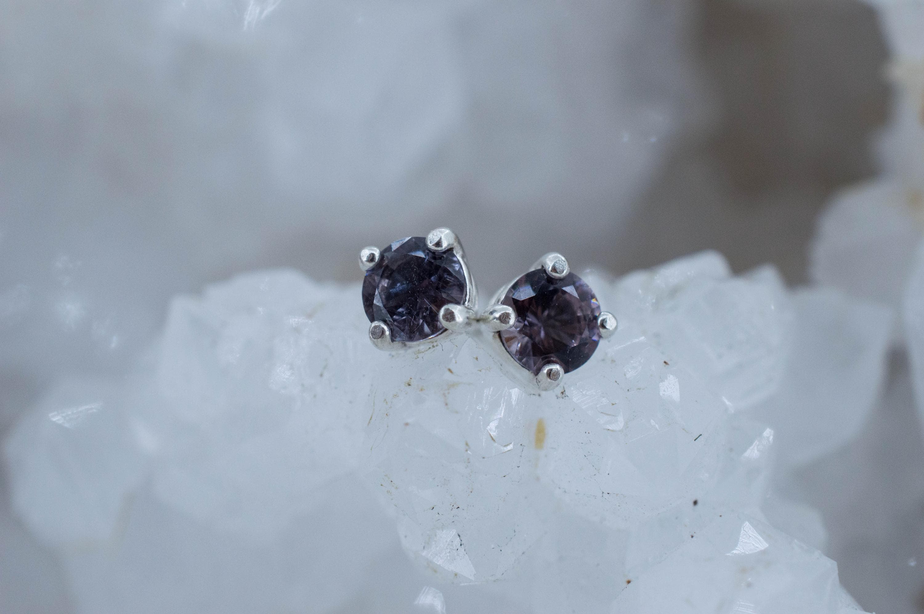 Purple Tourmaline Earrings; Natural Untreated San Diego Tourmaline; 0.635ctw