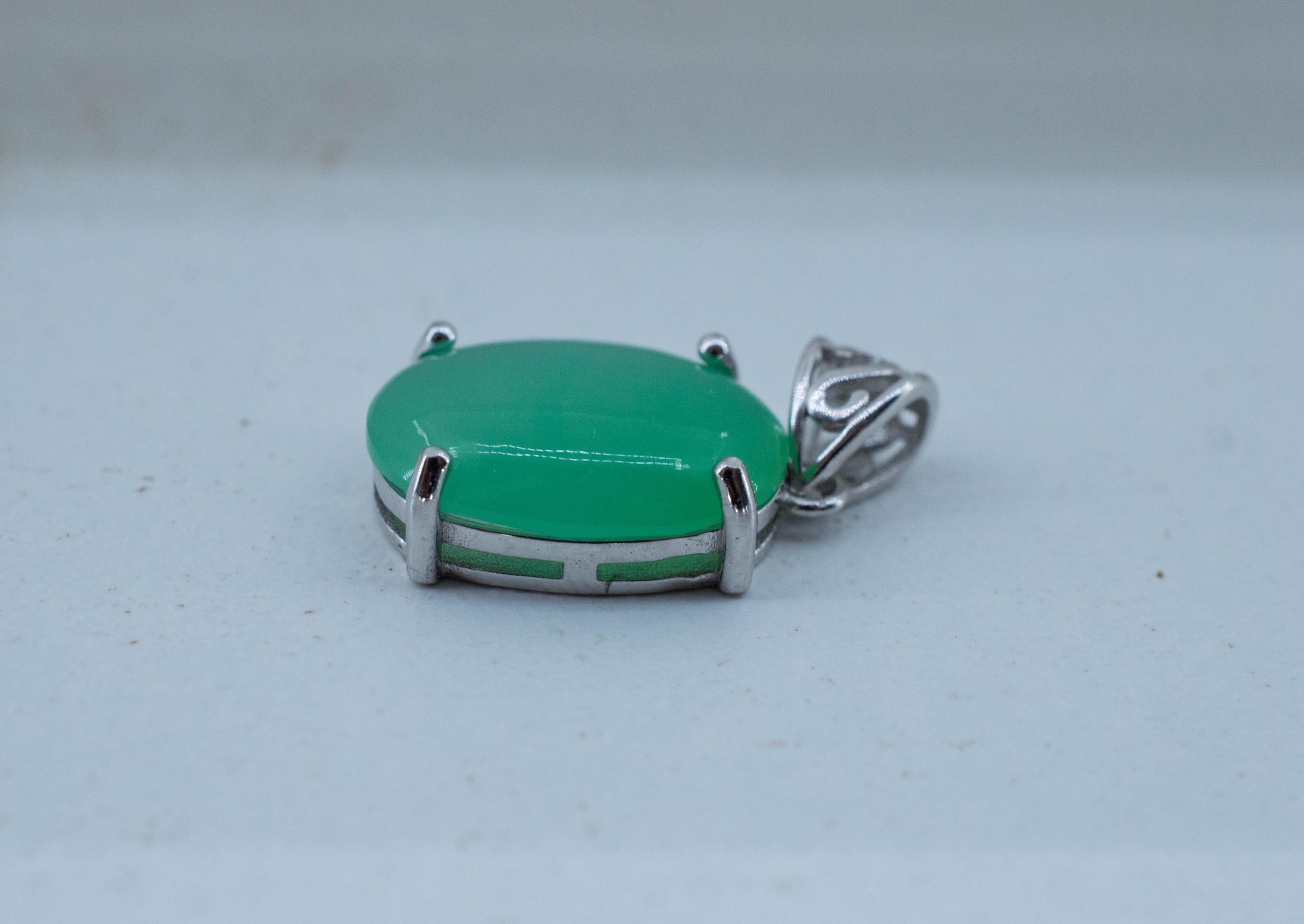 Chrysoprase Pendant; Natural Untreated Australia Chrysoprase; 4.225cts