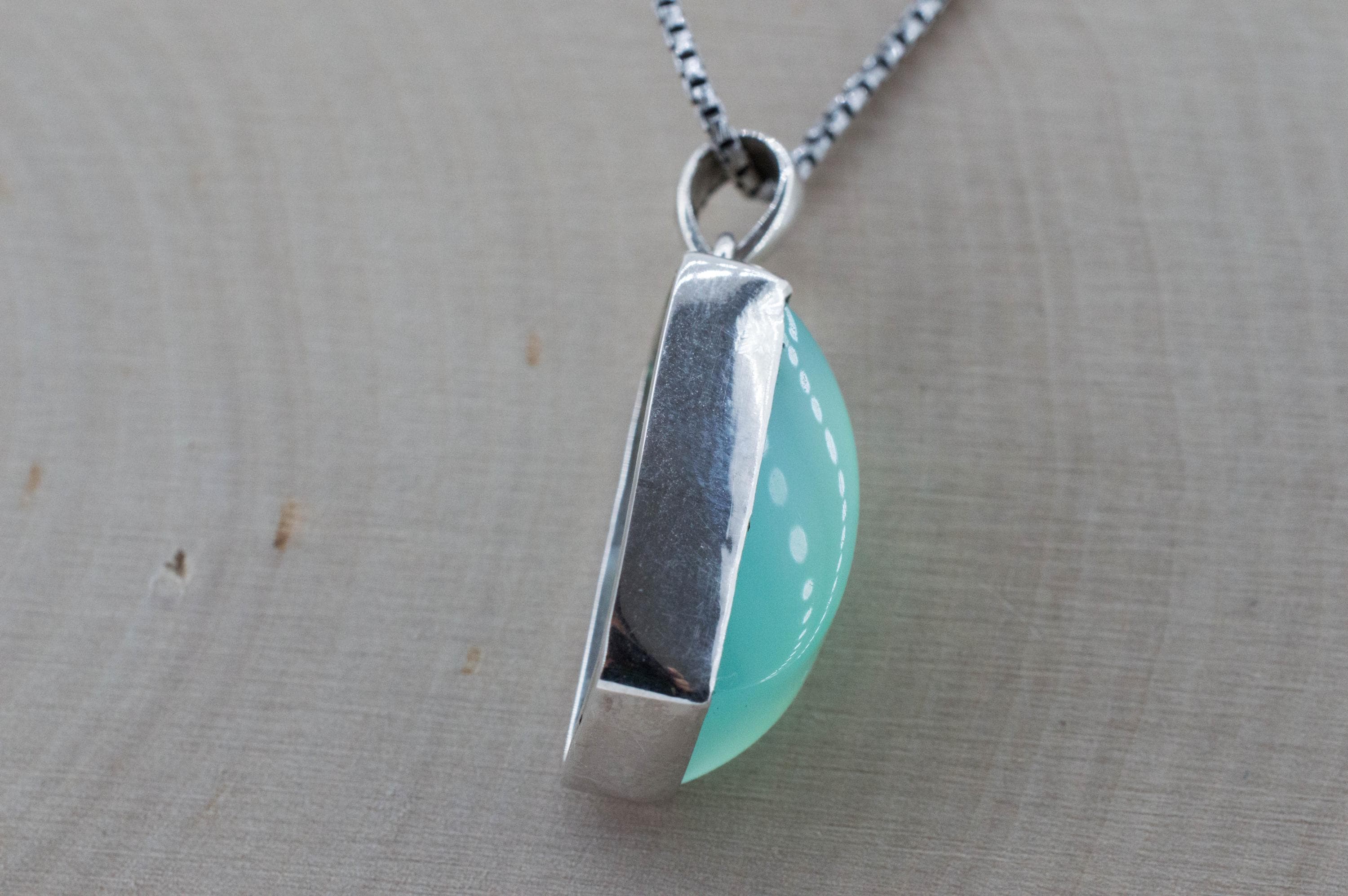 Chrysoprase Pendant; Natural Untreated Australia Chrysoprase; 10.210cts