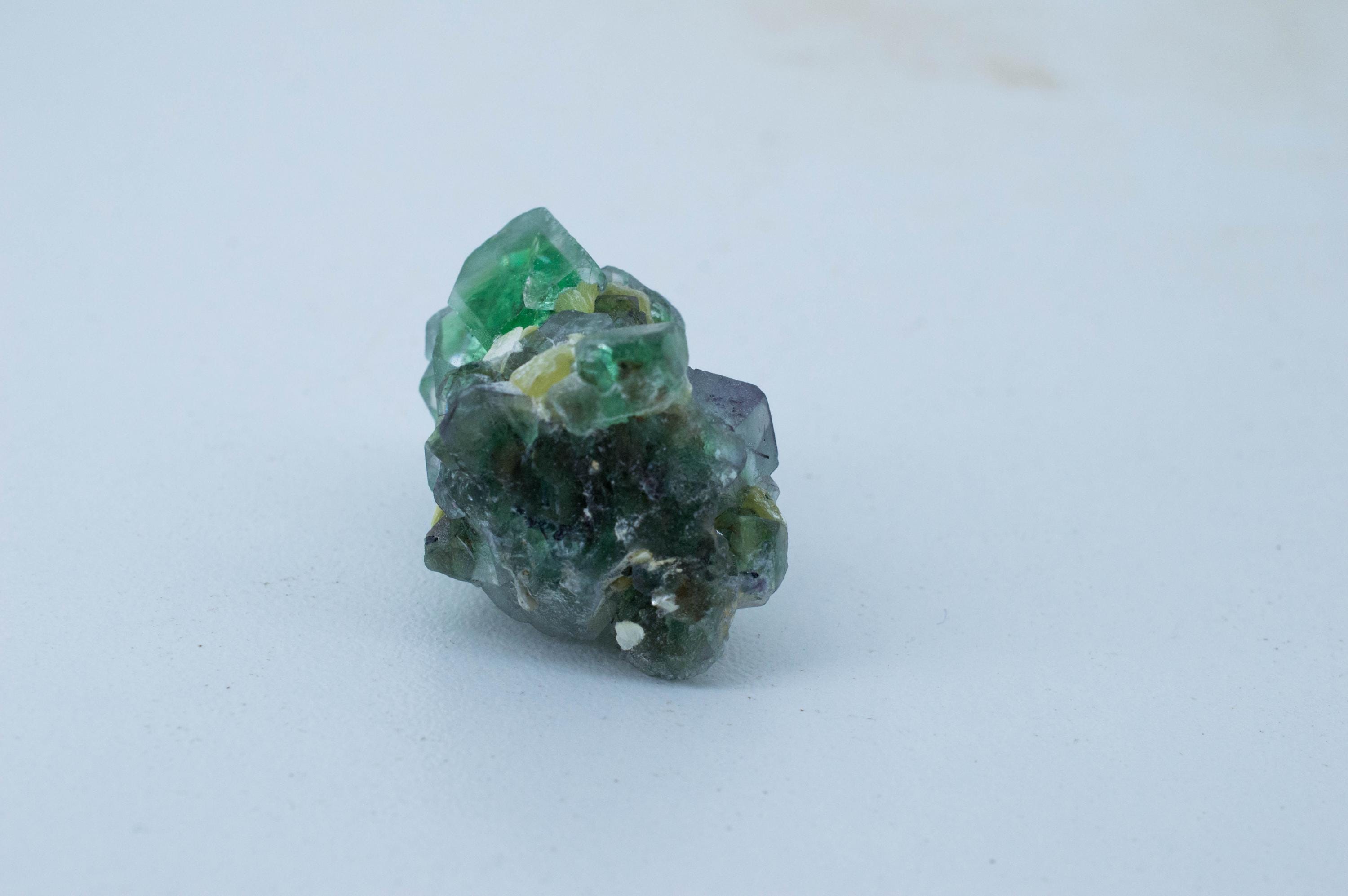 Fluorite with Muscovite Specimen; Natural Untreated Erongo Namibia Fluorite; 19.713 grams