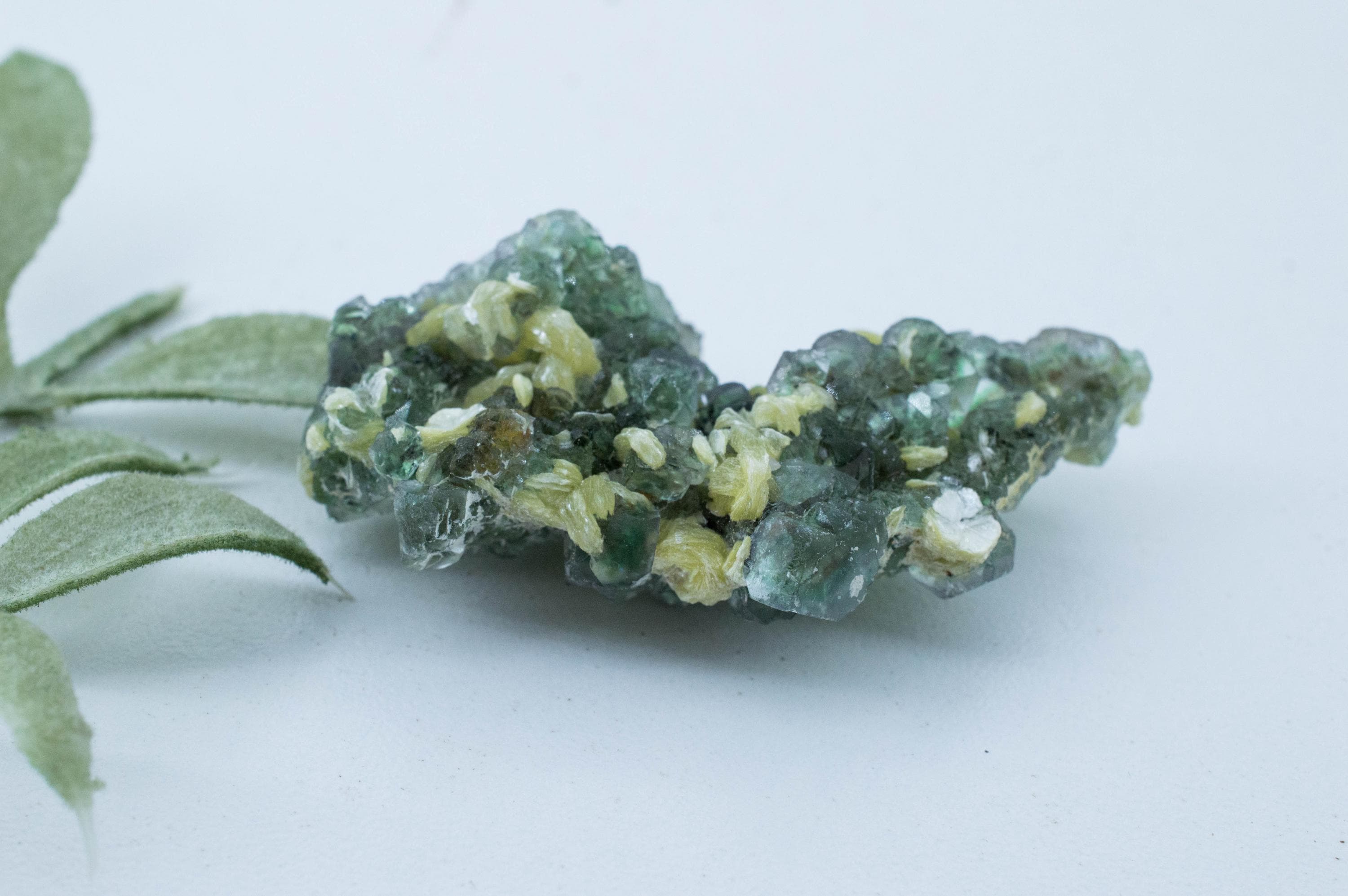 Fluorite with Muscovite Specimen; Natural Untreated Erongo Namibia Fluorite; 23.904 grams