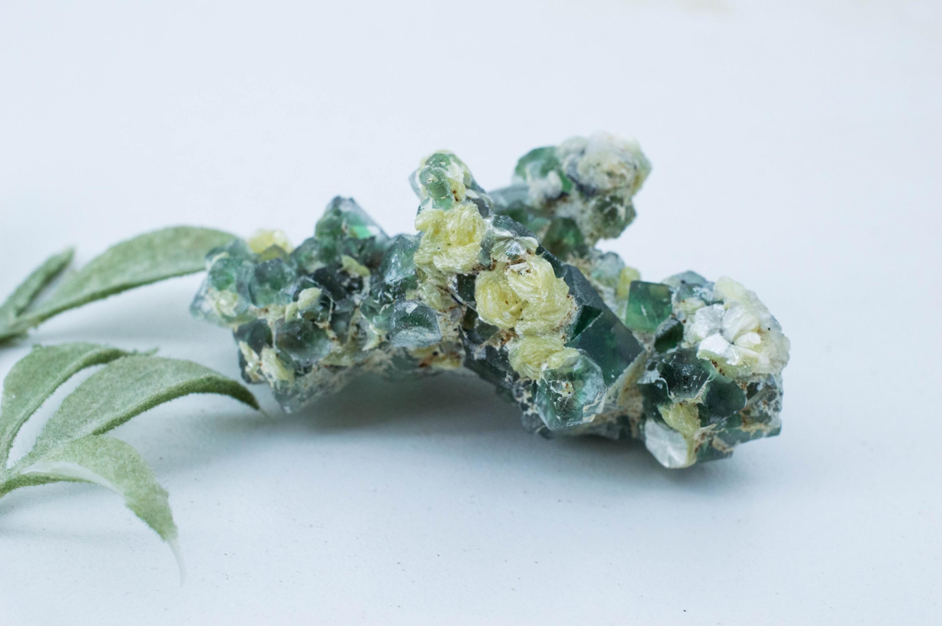 Fluorite with Muscovite Specimen; Natural Untreated Erongo Namibia Fluorite; 41.072 grams
