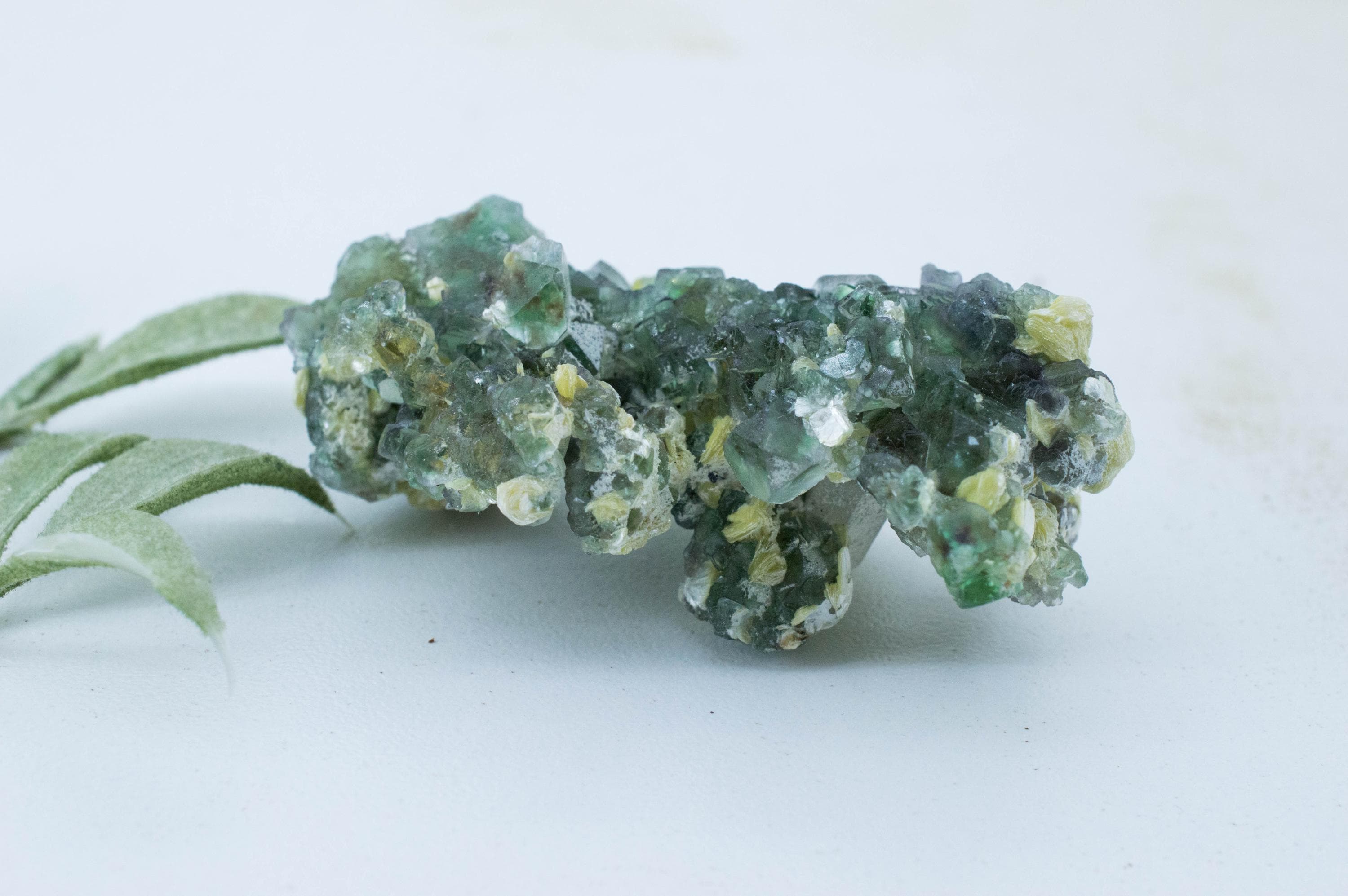 Fluorite with Muscovite Specimen; Natural Untreated Erongo Namibia Fluorite; 47.000 grams