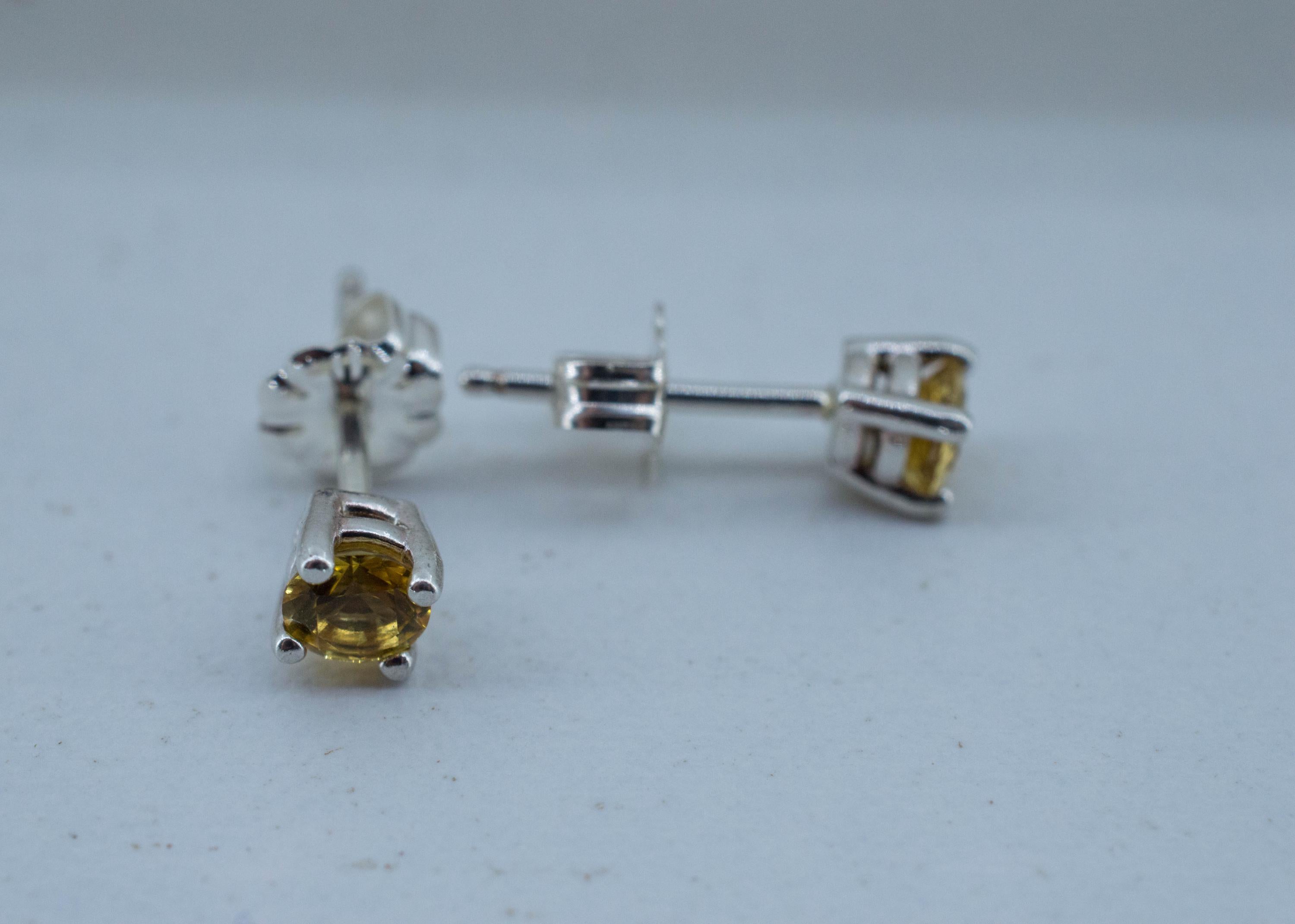 Heliodor Earrings, Natural Untreated Brazil Golden Beryl; 0.395cts