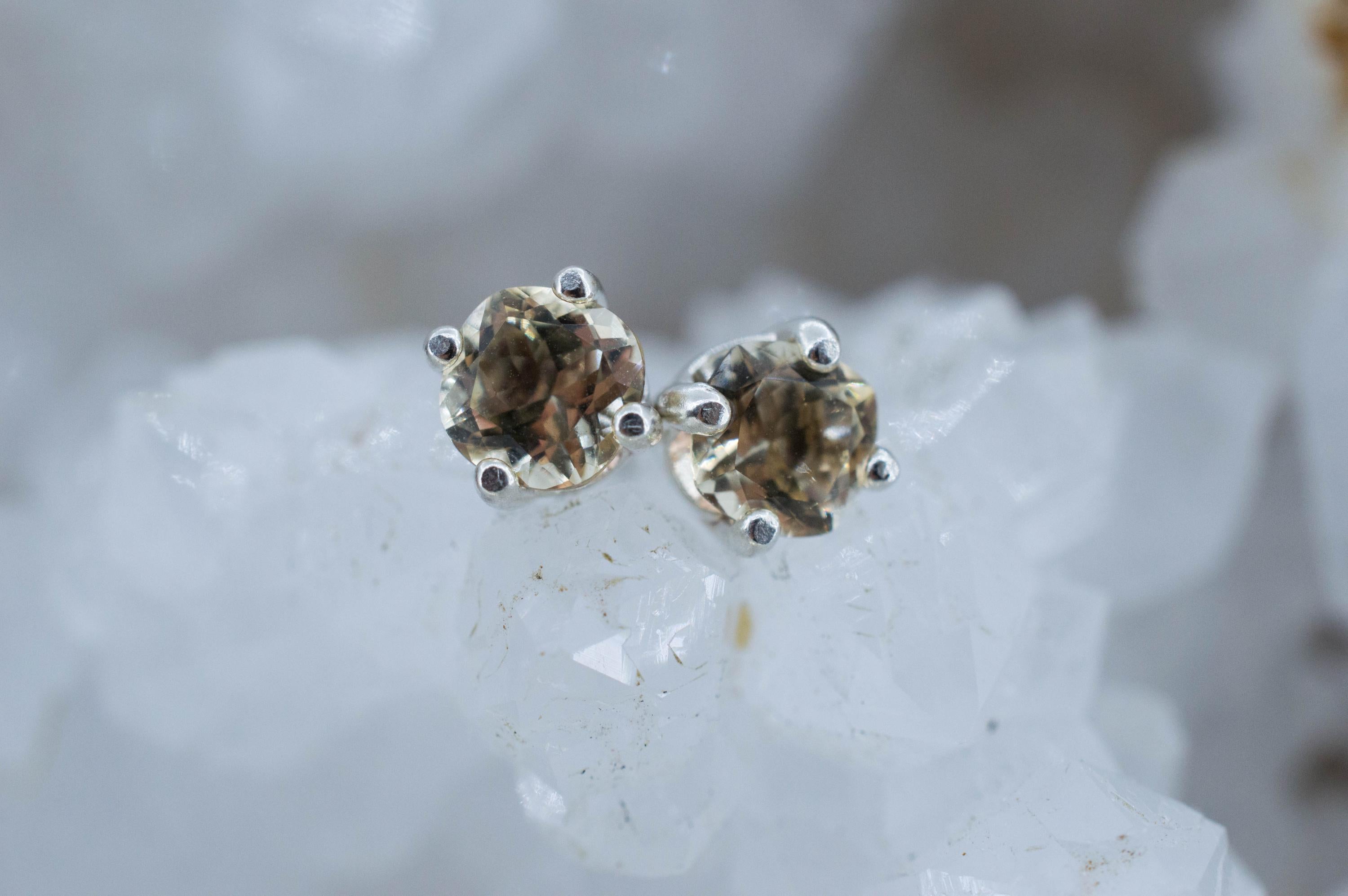Heliodor Earrings, Natural Untreated Brazil Golden Beryl; 0.905cts