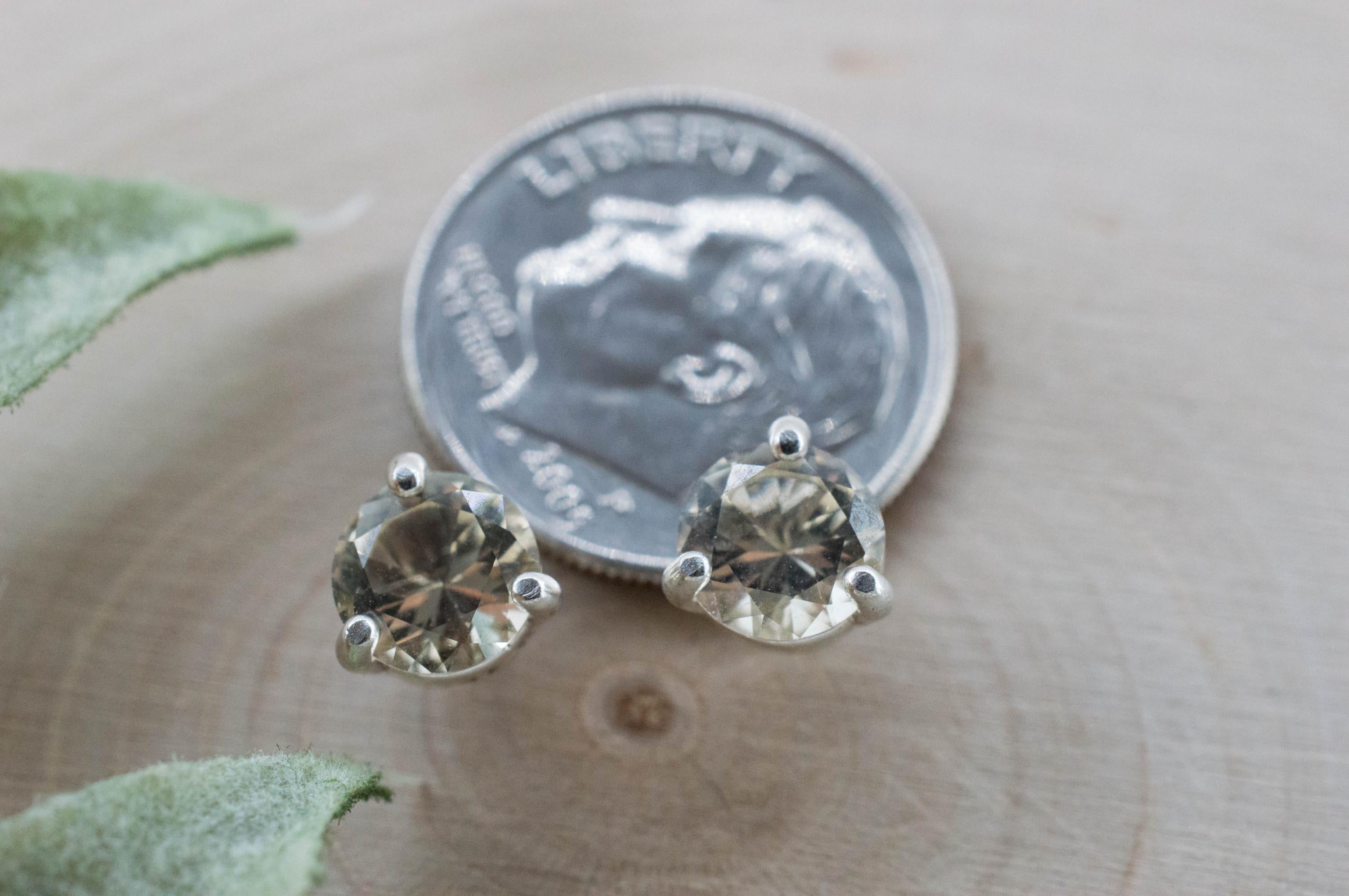 Heliodor Earrings, Natural Untreated Brazil Golden Beryl; 1.310cts