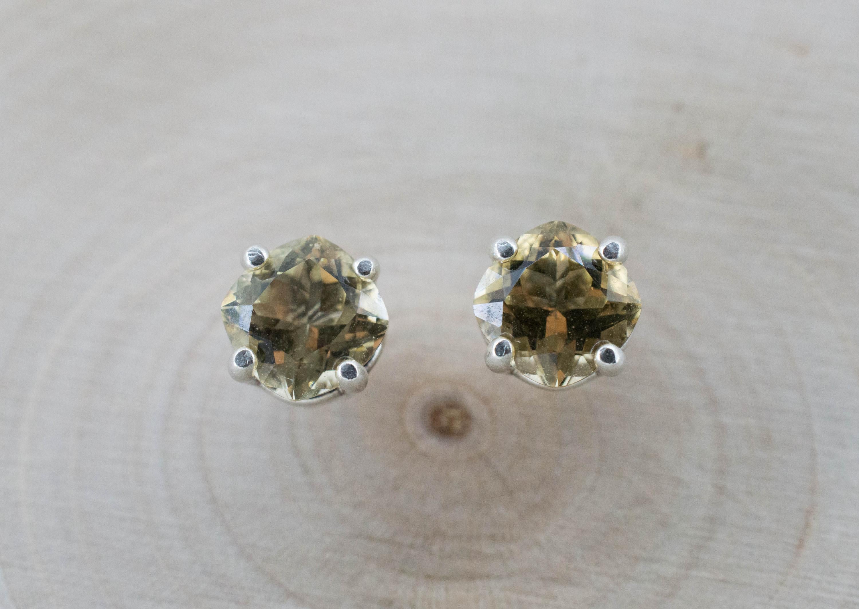 Heliodor Earrings, Natural Untreated Brazil Golden Beryl; 1.660cts