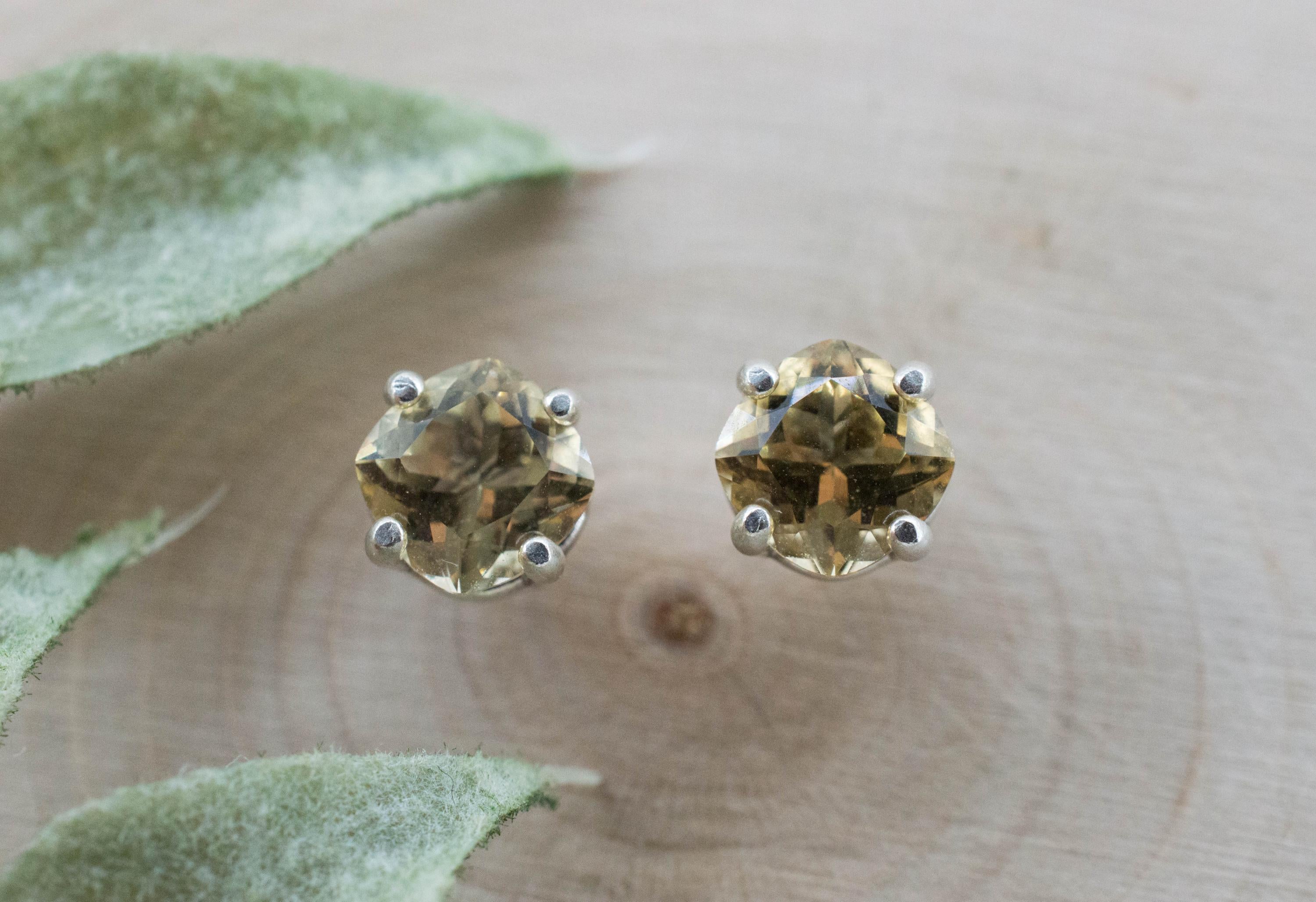 Heliodor Earrings, Natural Untreated Brazil Golden Beryl; 1.660cts