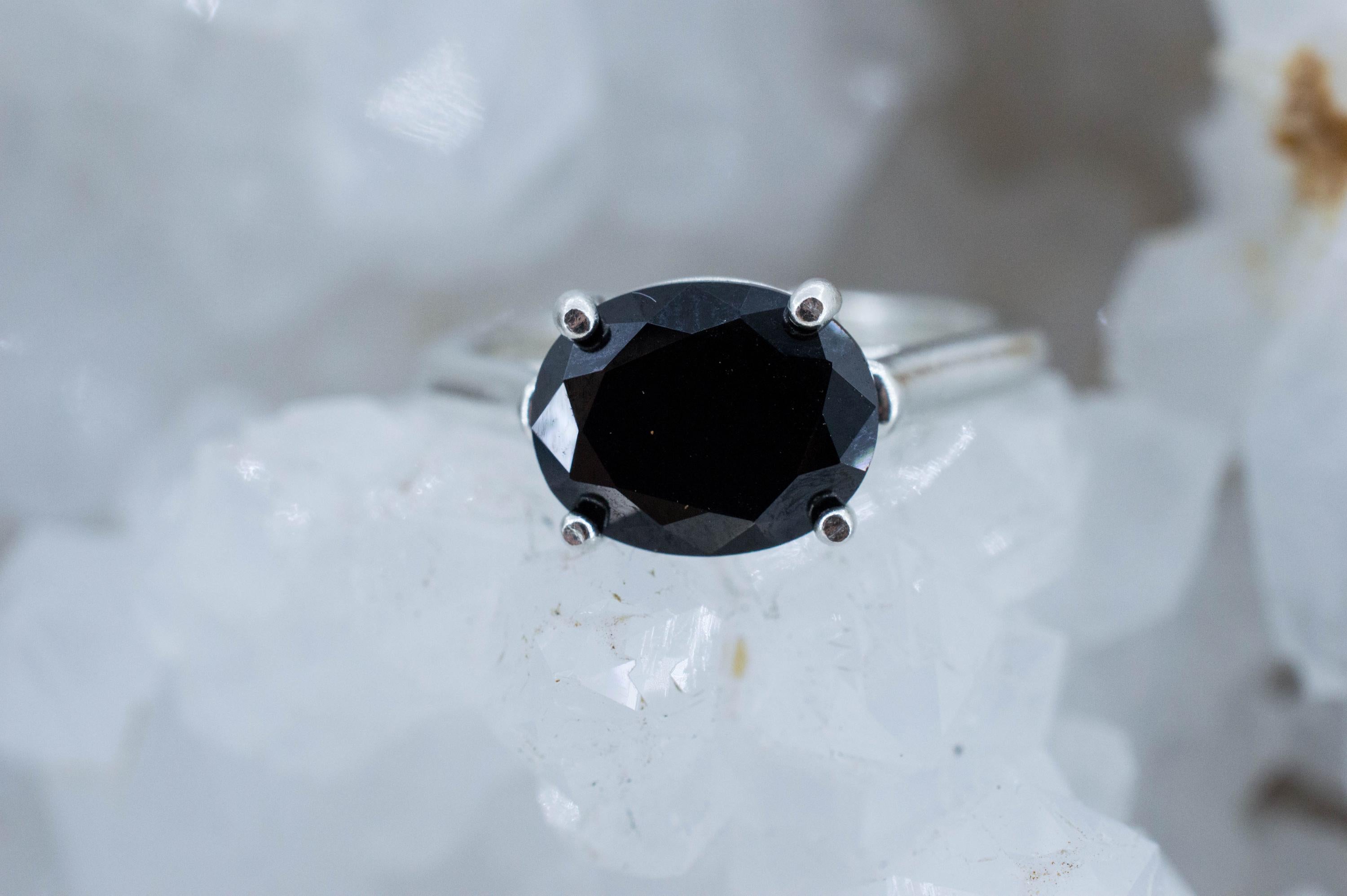 Black Spinel Ring, Natural Untreated Thailand Spinel; 2.870cts