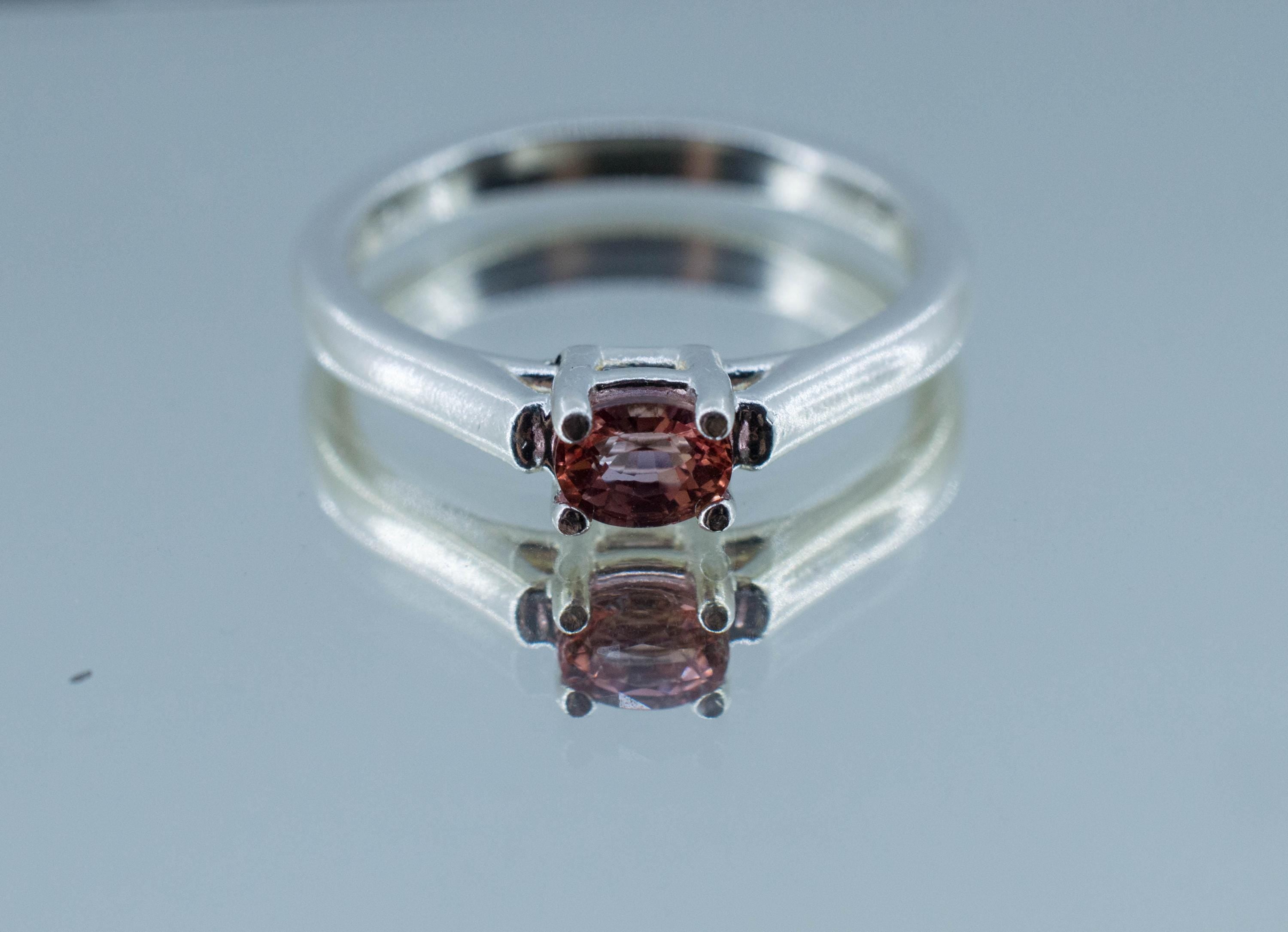 Padparadscha Sapphire Ring, Natural Untreated Certified Sri Lanka Sapphire; 0.480cts