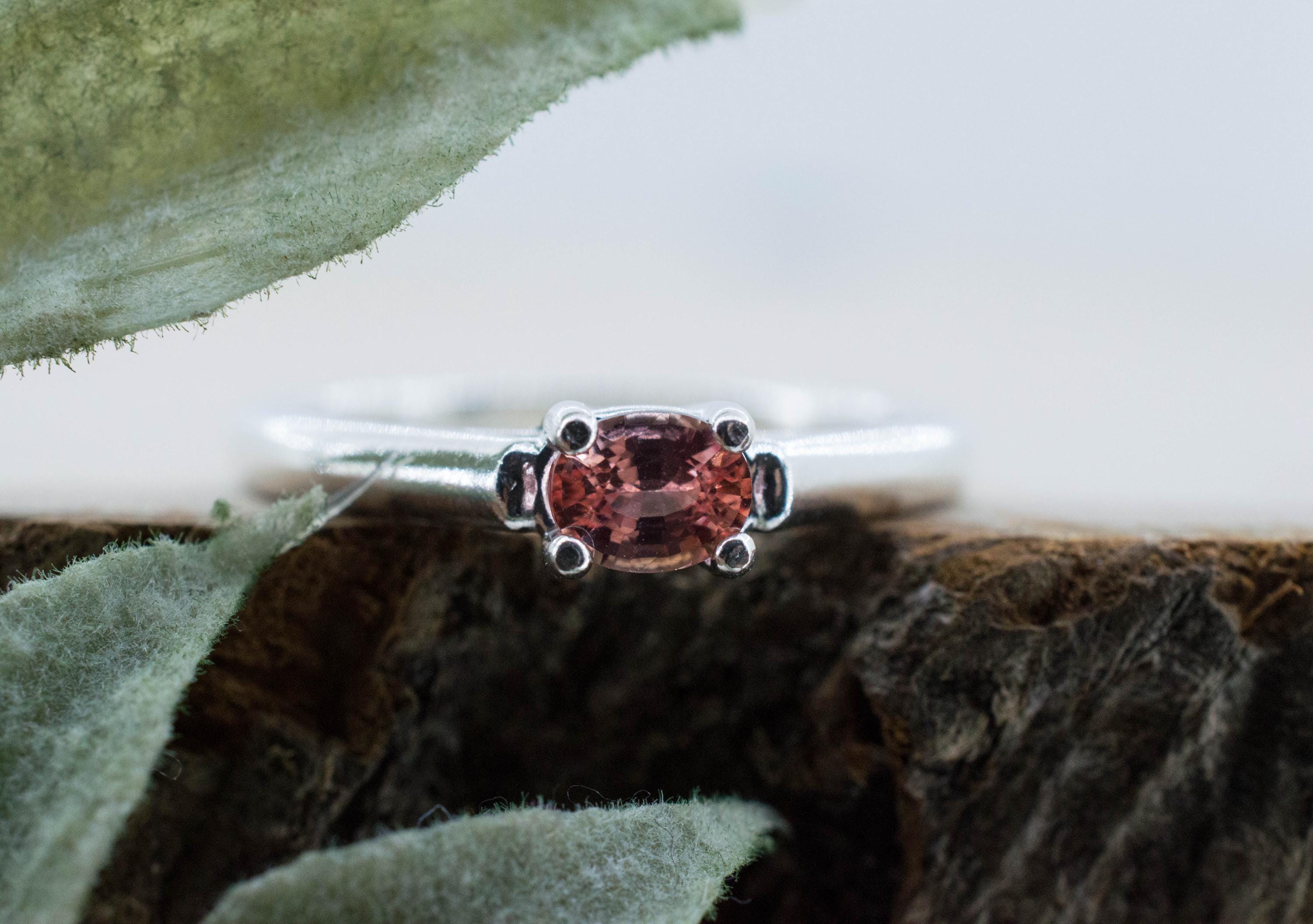 Padparadscha Sapphire Ring, Natural Untreated Certified Sri Lanka Sapphire; 0.480cts