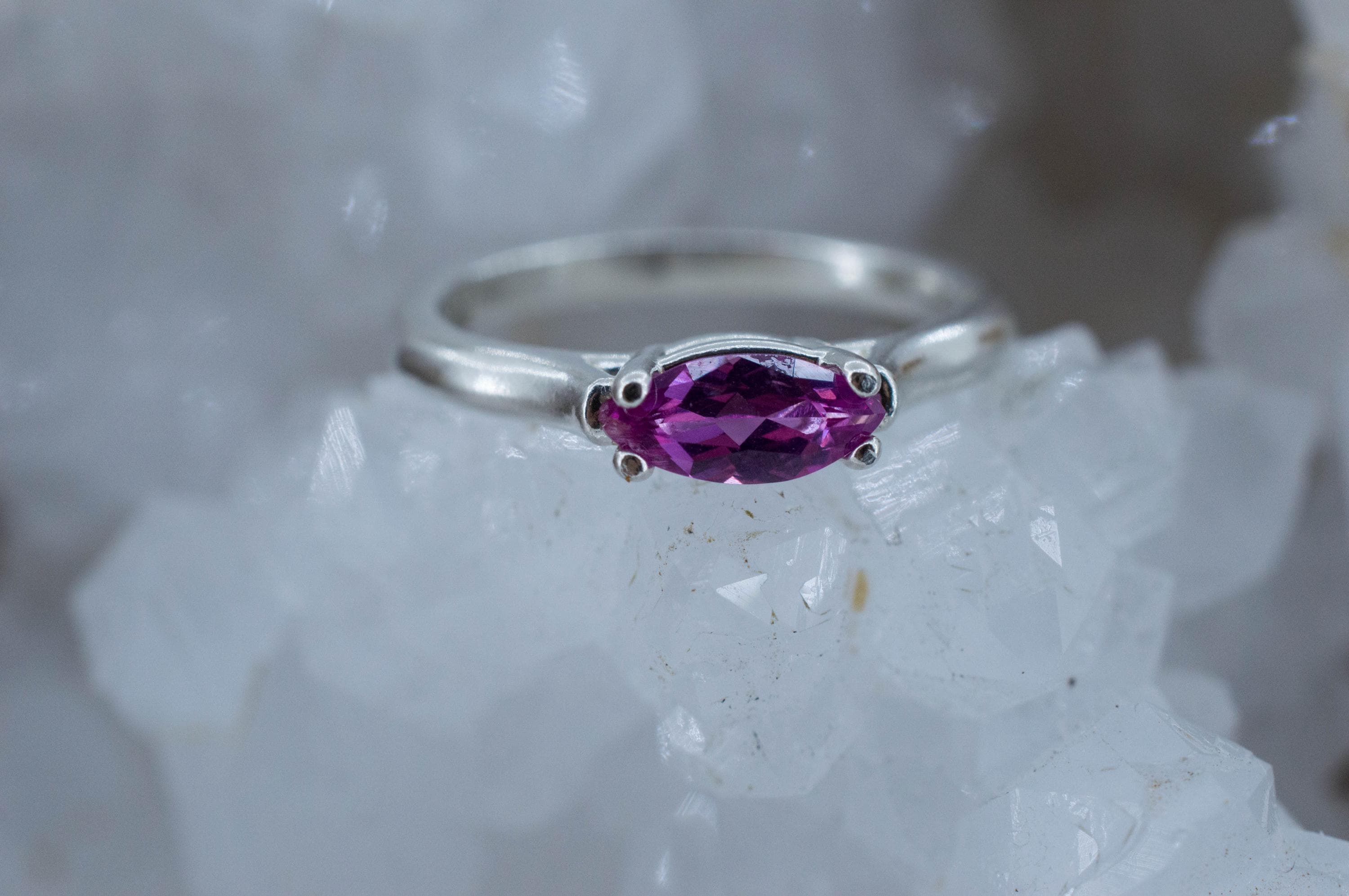 Pink Sapphire Ring, Natural Untreated Vietnam Sapphire; 0.540cts