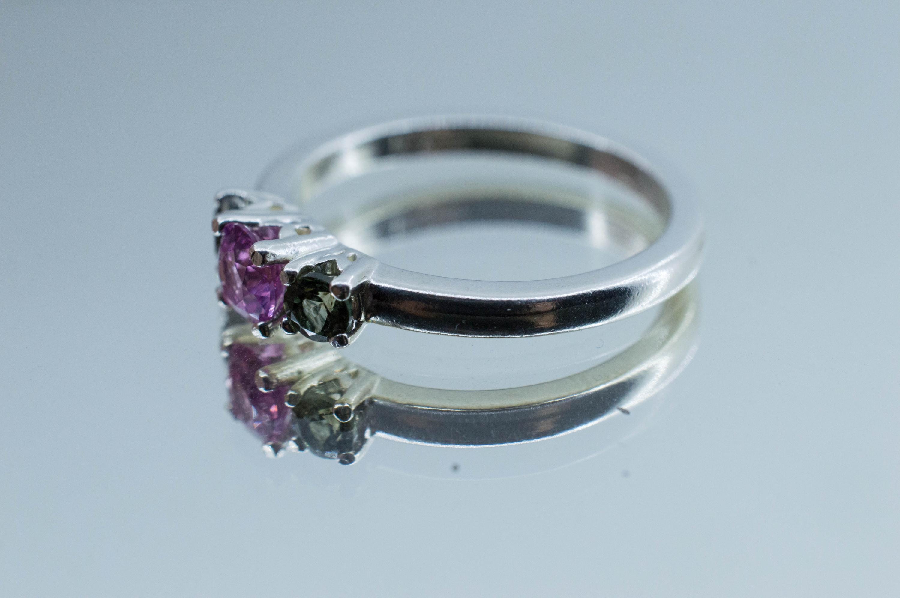 Sapphire Ring, Natural Untreated Sri Lanka and Montana Sapphires