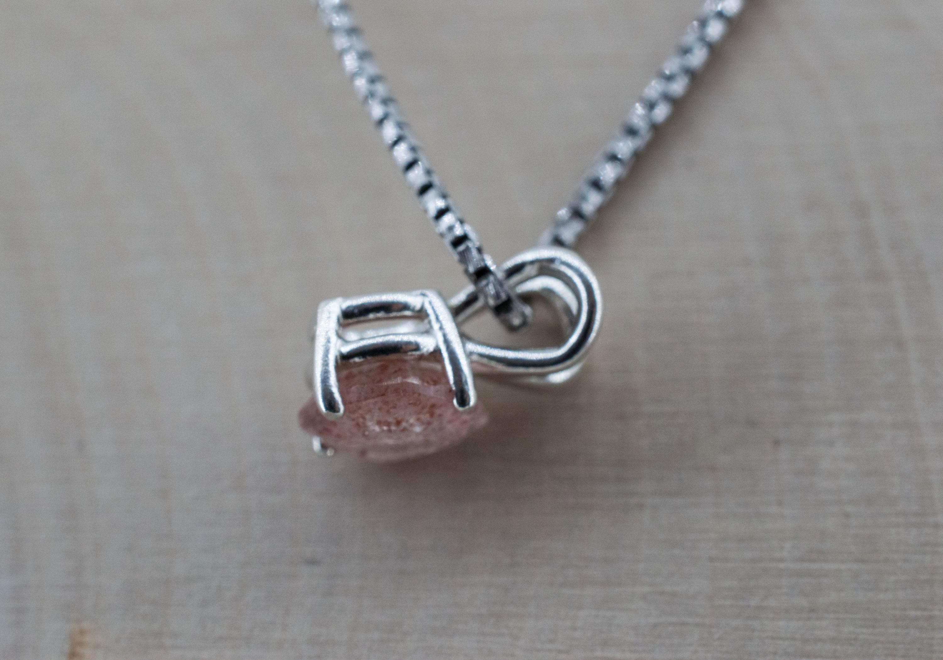 Strawberry Quartz Pendant; Natural Untreated Kazakhstan Strawberry Quartz; 1.310cts