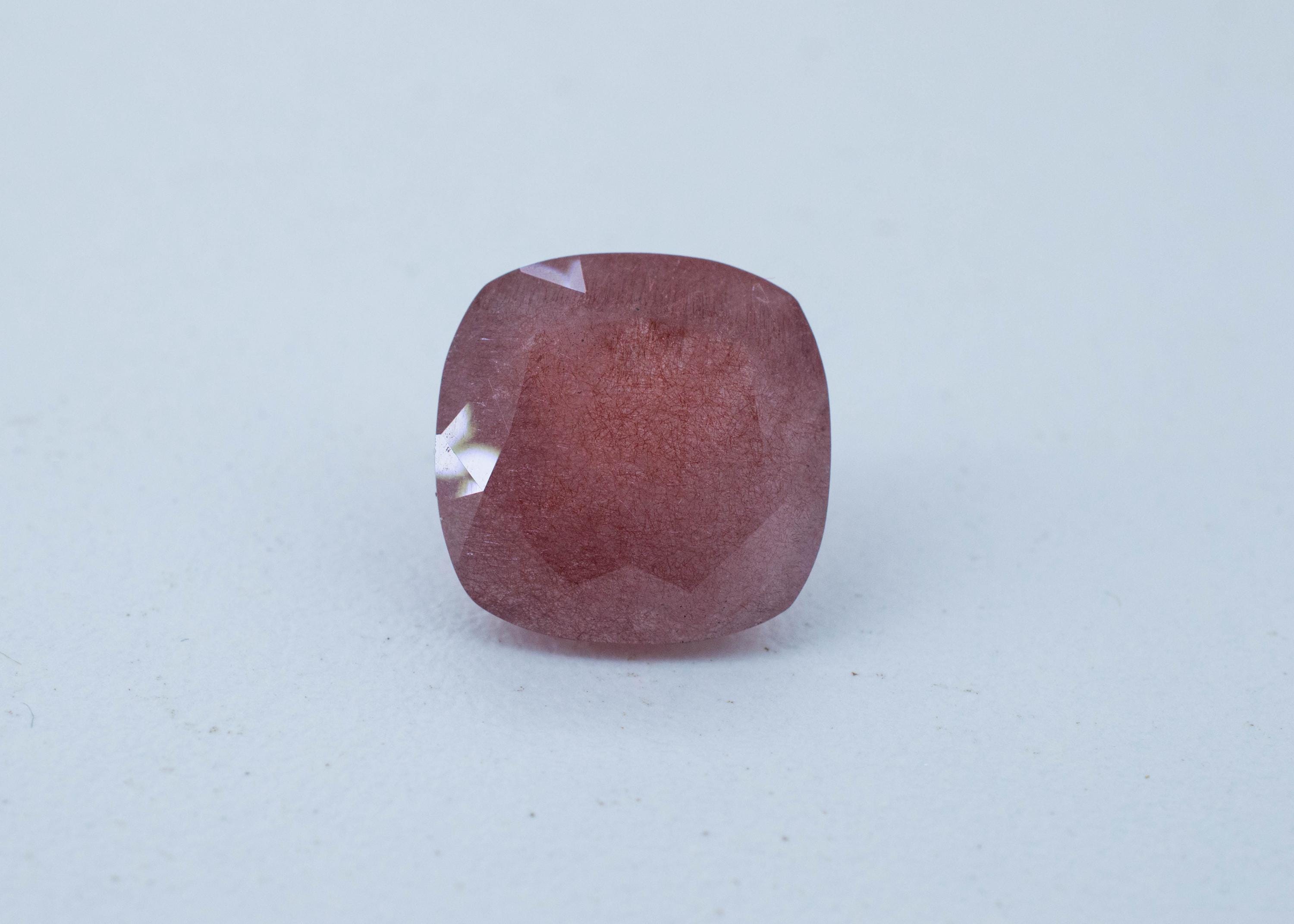 Strawberry Quartz Gemstone; Natural Untreated Mexico Loose Strawberry Quartz; 12.350cts