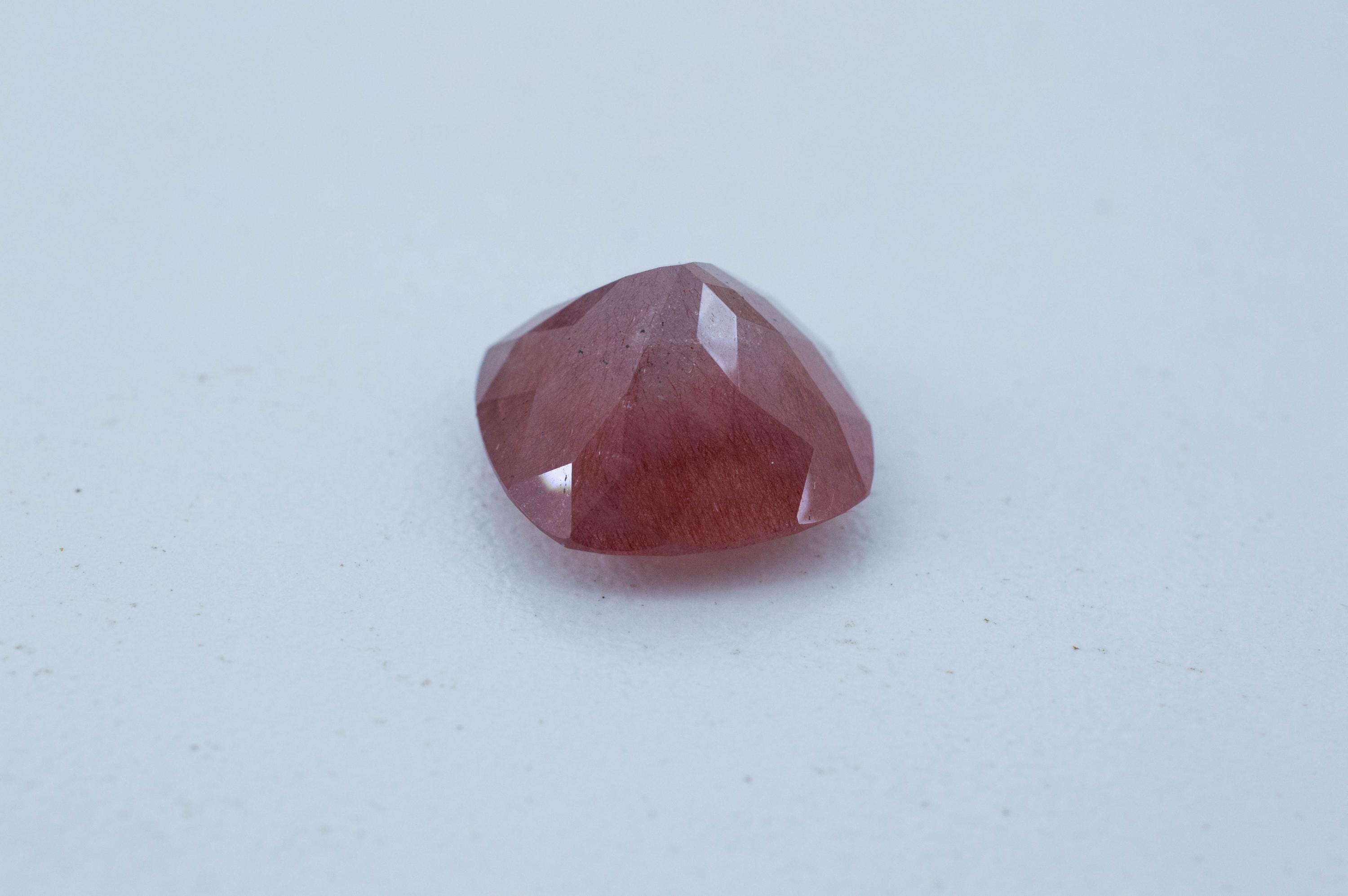 Strawberry Quartz Gemstone; Natural Untreated Mexico Loose Strawberry Quartz; 12.350cts