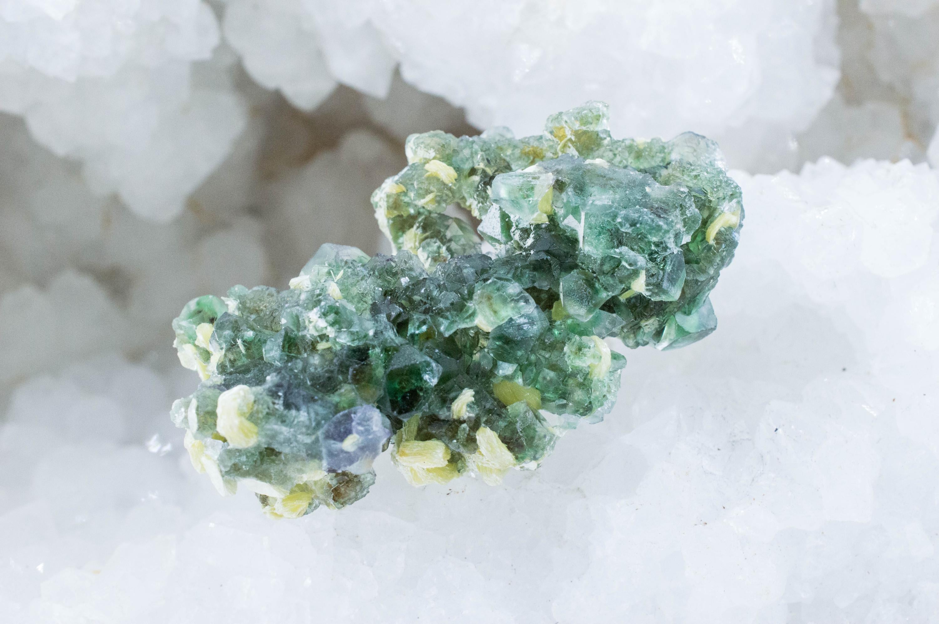 Fluorite with Muscovite Specimen; Natural Untreated Erongo Namibia Fluorite; 47.000 grams