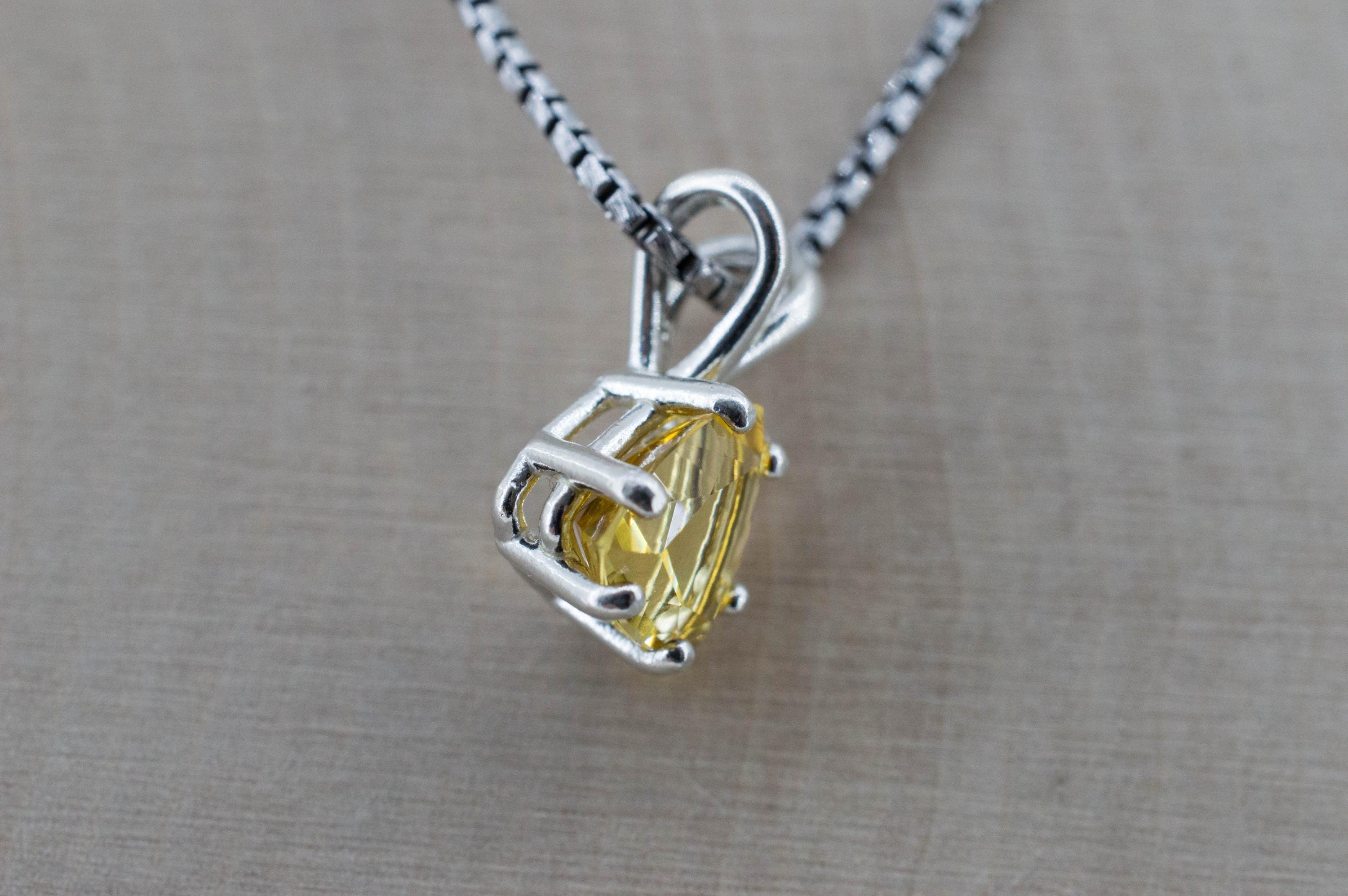 Heliodor Pendant, Natural Untreated Brazil Golden Beryl; 1.530cts