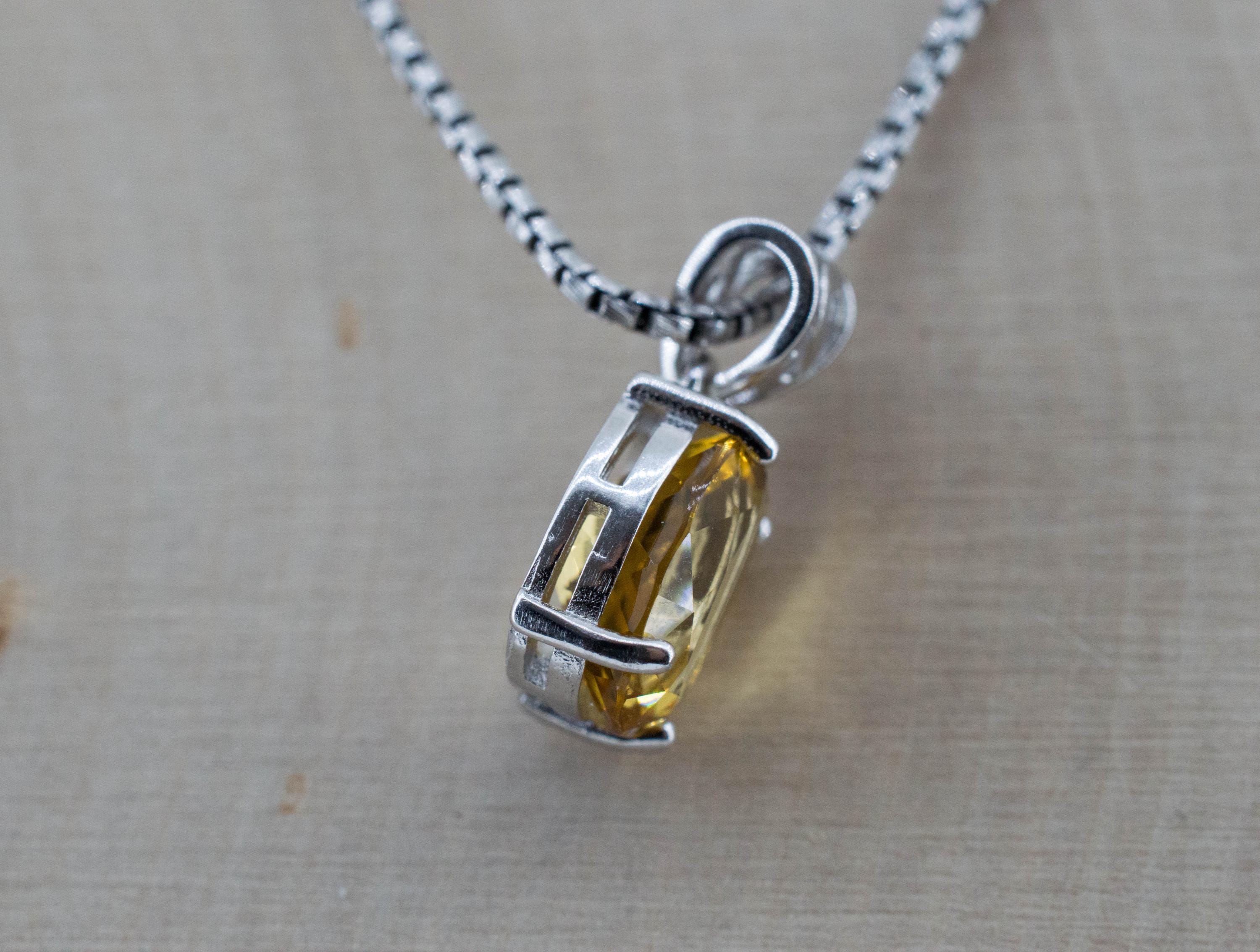 Heliodor Pendant, Natural Untreated Brazil Golden Beryl; 2.500cts