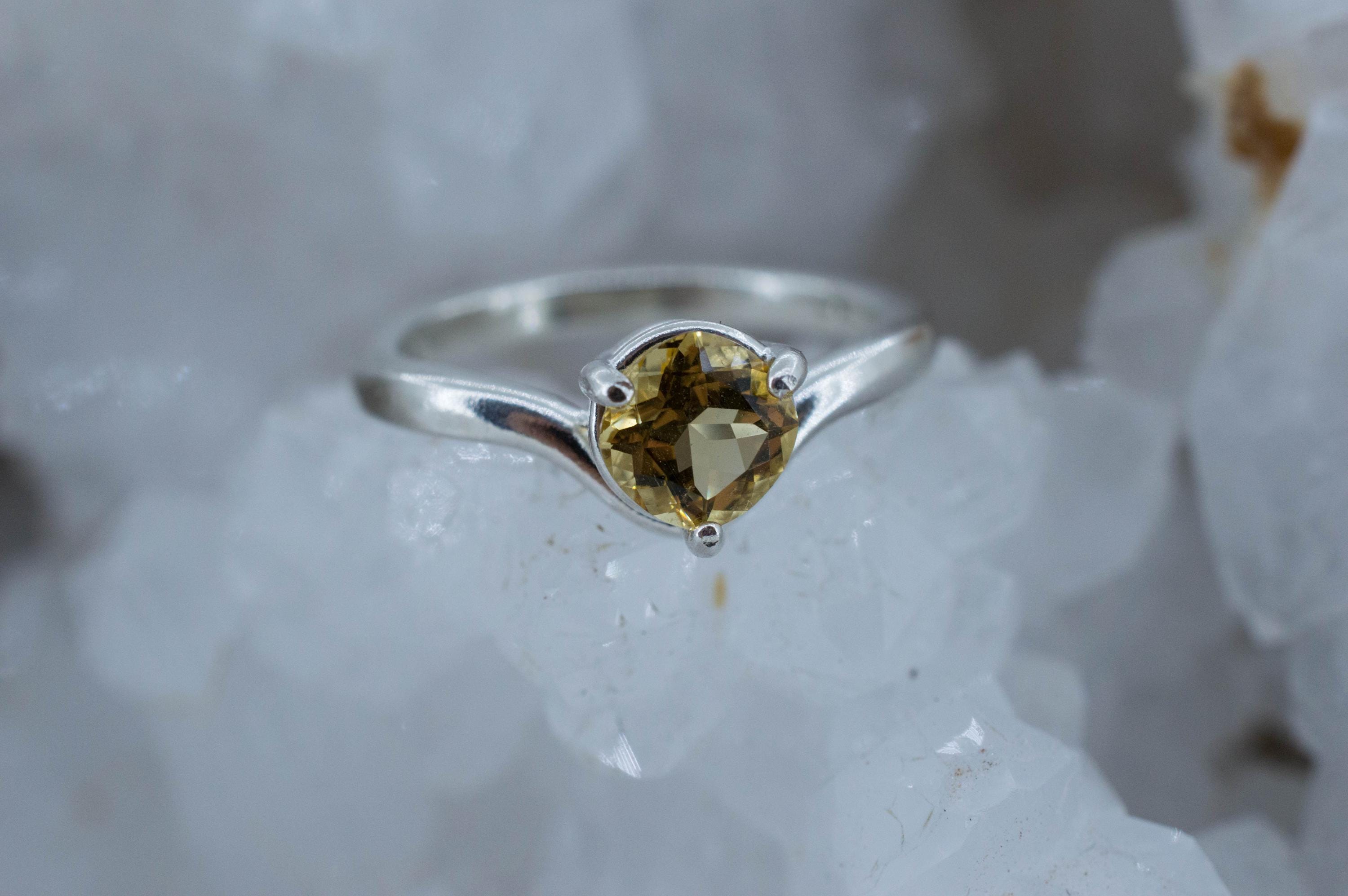Heliodor Ring, Natural Untreated Brazil Golden Beryl; 0.745cts