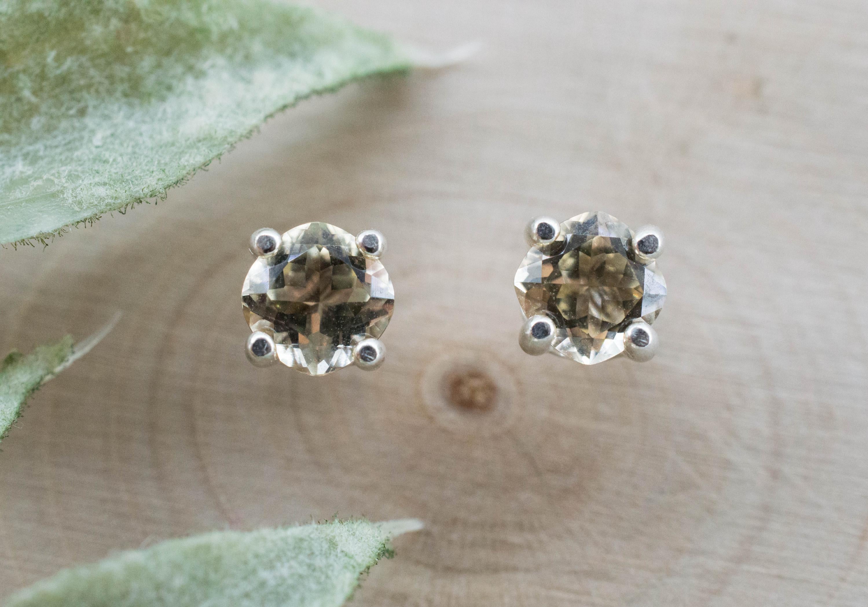 Heliodor Earrings, Natural Untreated Brazil Golden Beryl; 0.905cts