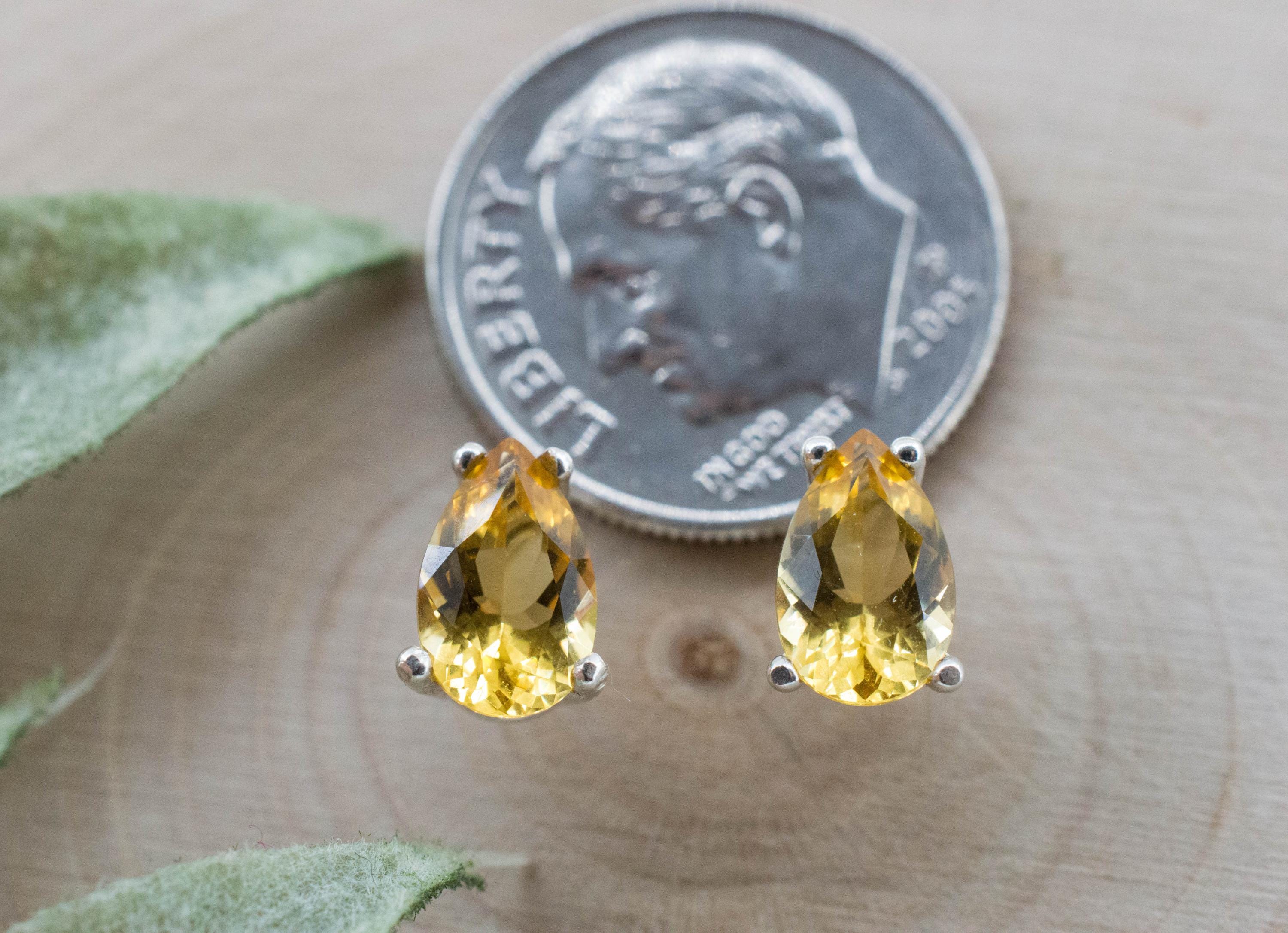Heliodor Earrings, Natural Untreated Brazil Golden Beryl; 1.355cts