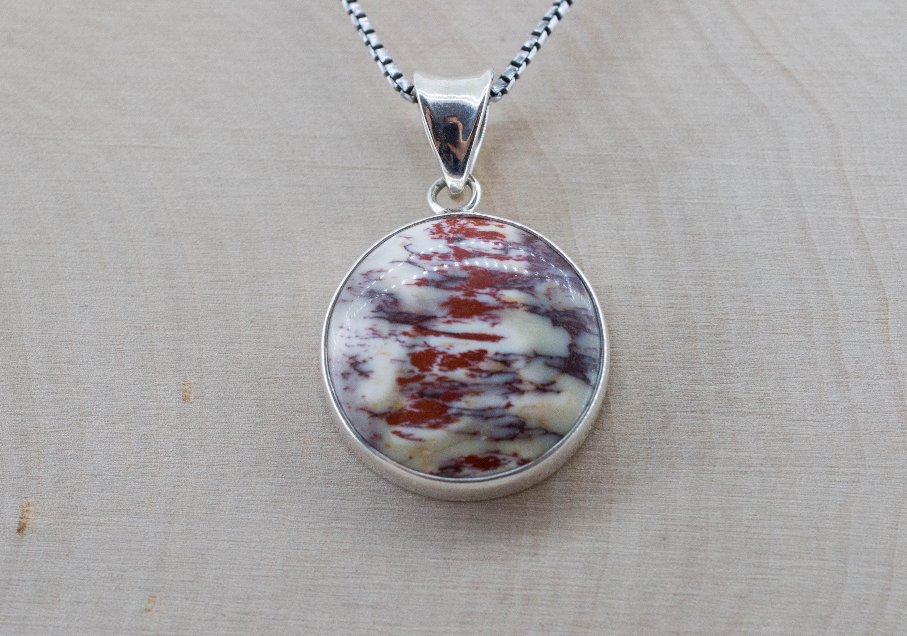 Alunite Pendant; Natural Untreated Arizona Alunite; 20mm