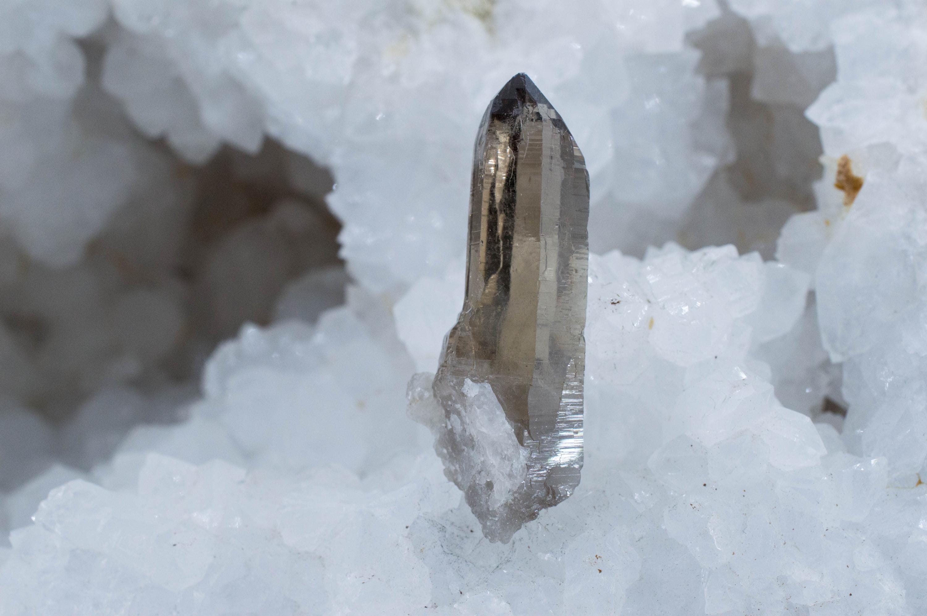 Smoky Quartz Crystal; Natural Untreated Sri Lanka Etched Quartz; 52.365cts