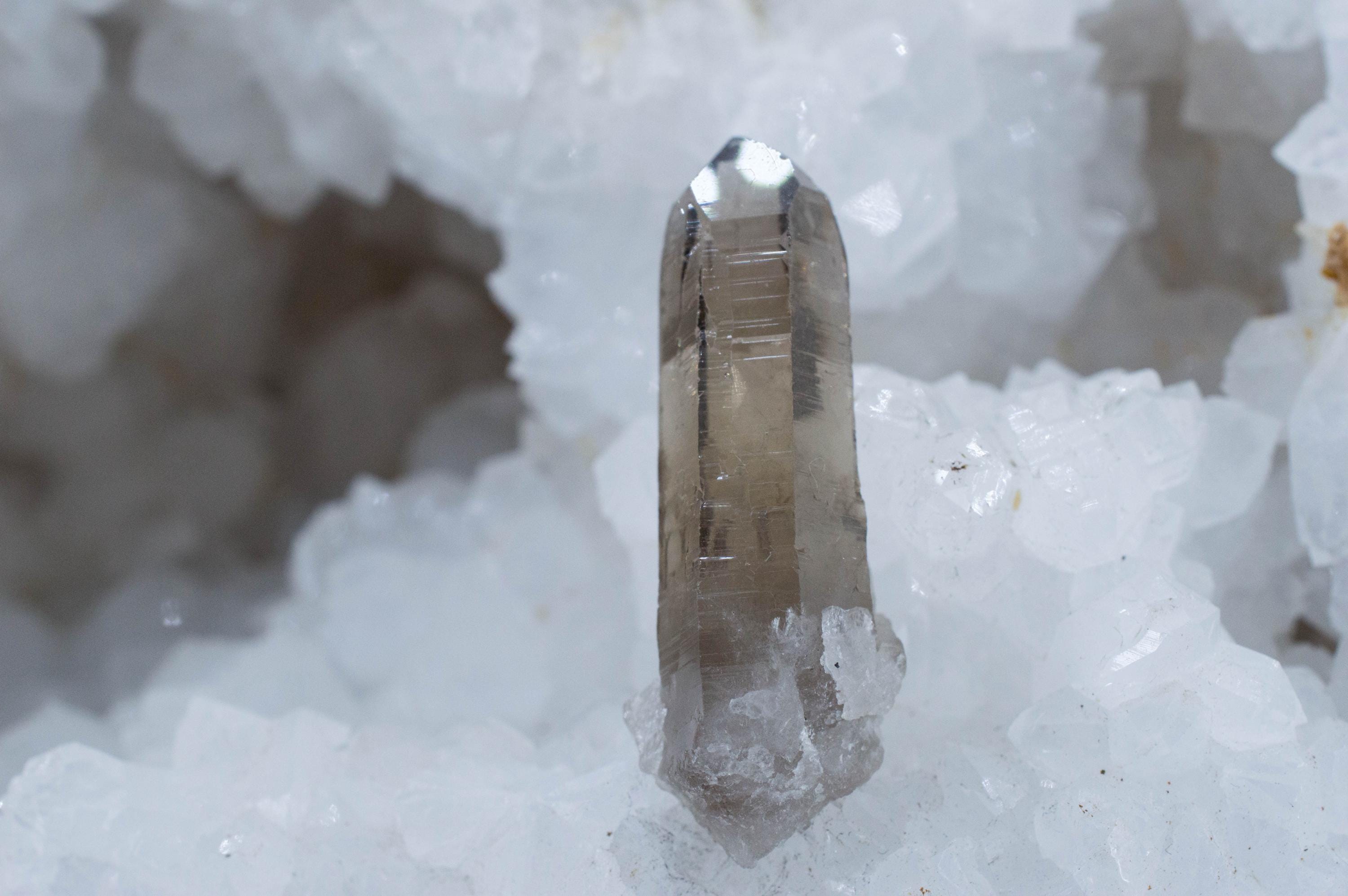 Smoky Quartz Crystal; Natural Untreated Sri Lanka Etched Quartz; 52.365cts