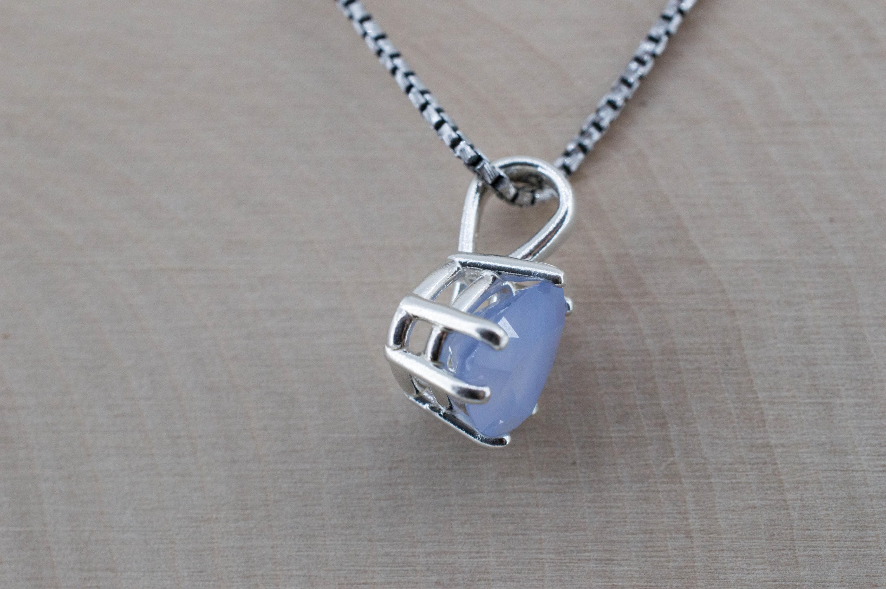 Blue Agate Pendant; Natural Untreated Namibia Agate; 2.265cts