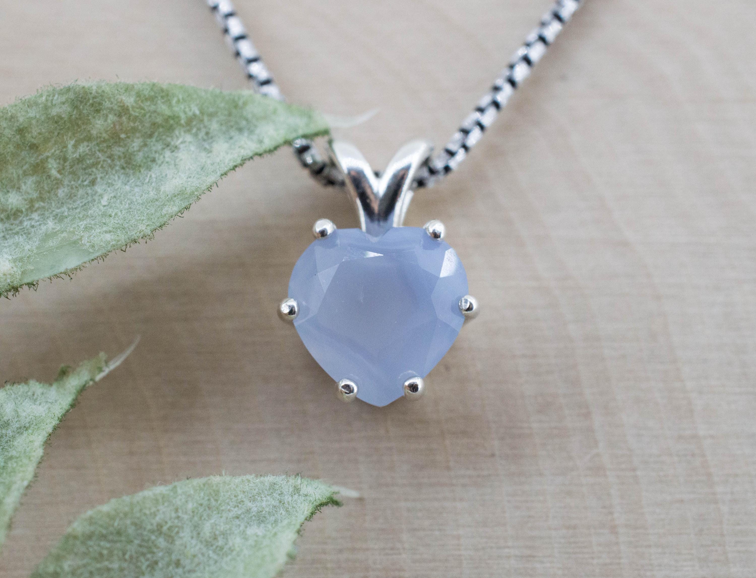 Blue Agate Pendant; Natural Untreated Namibia Agate; 2.330cts