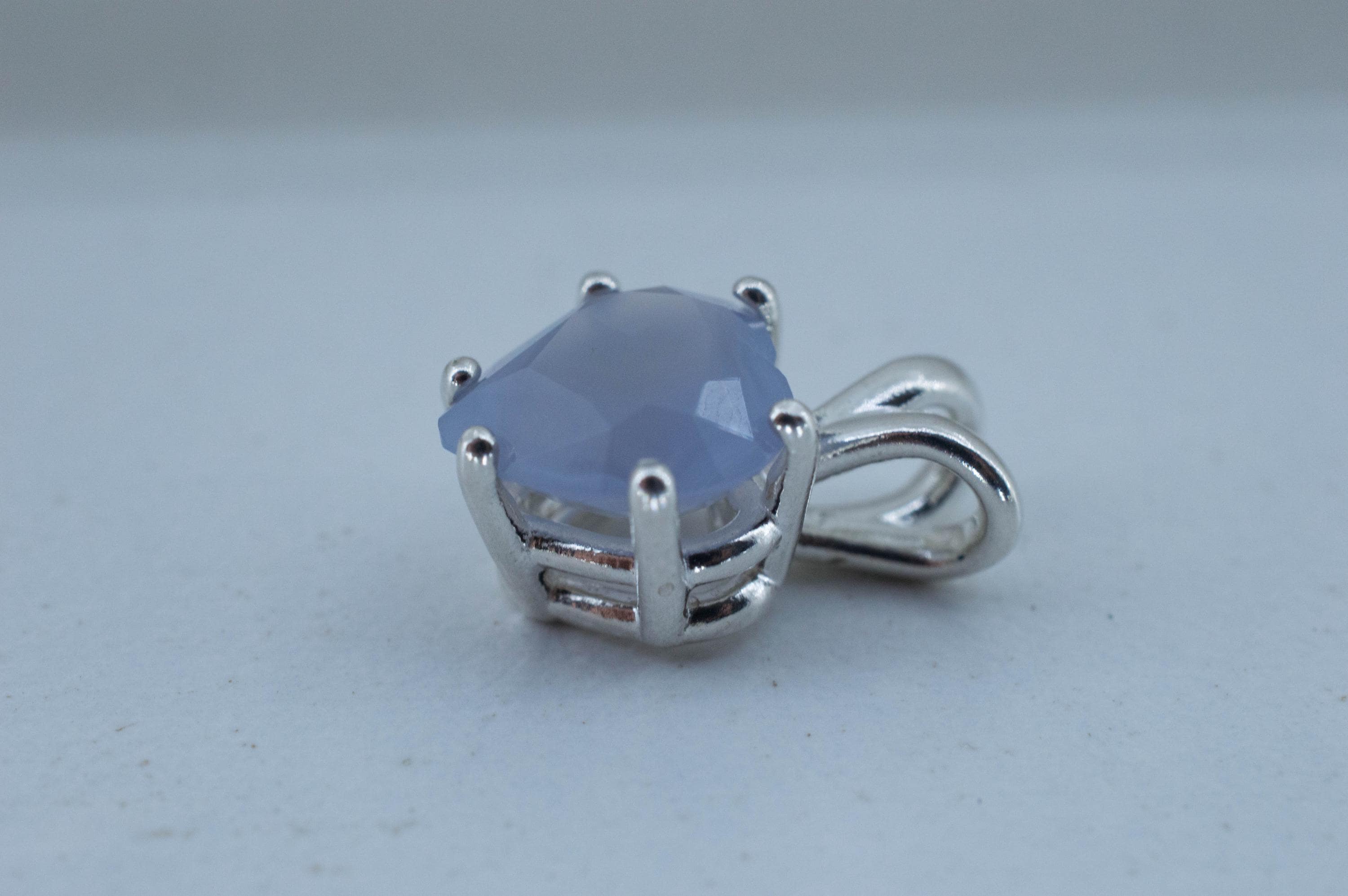 Blue Agate Pendant; Natural Untreated Namibia Agate; 2.330cts