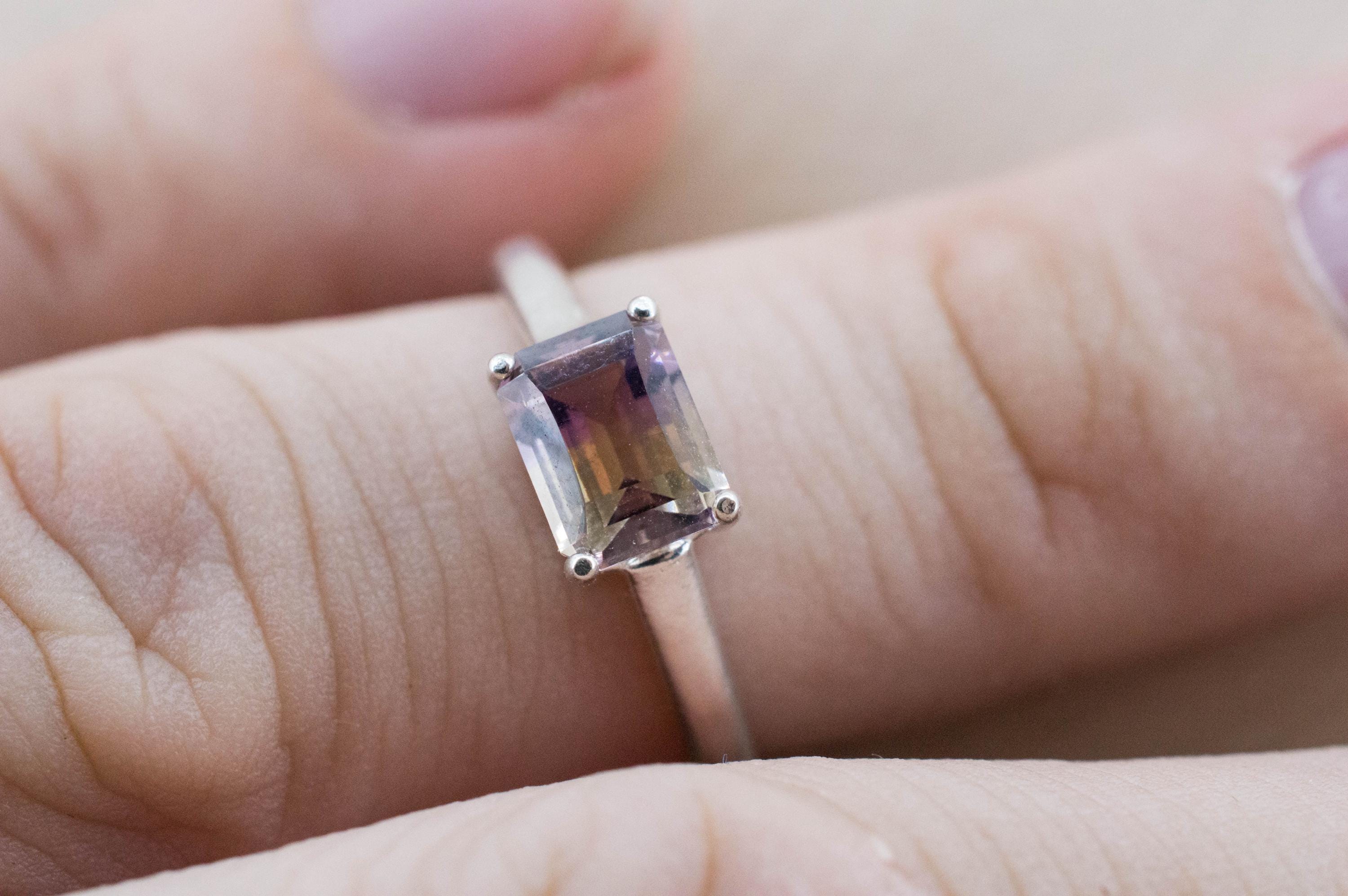 Ametrine Ring, Natural Untreated Bolivia Ametrine; 1.065cts