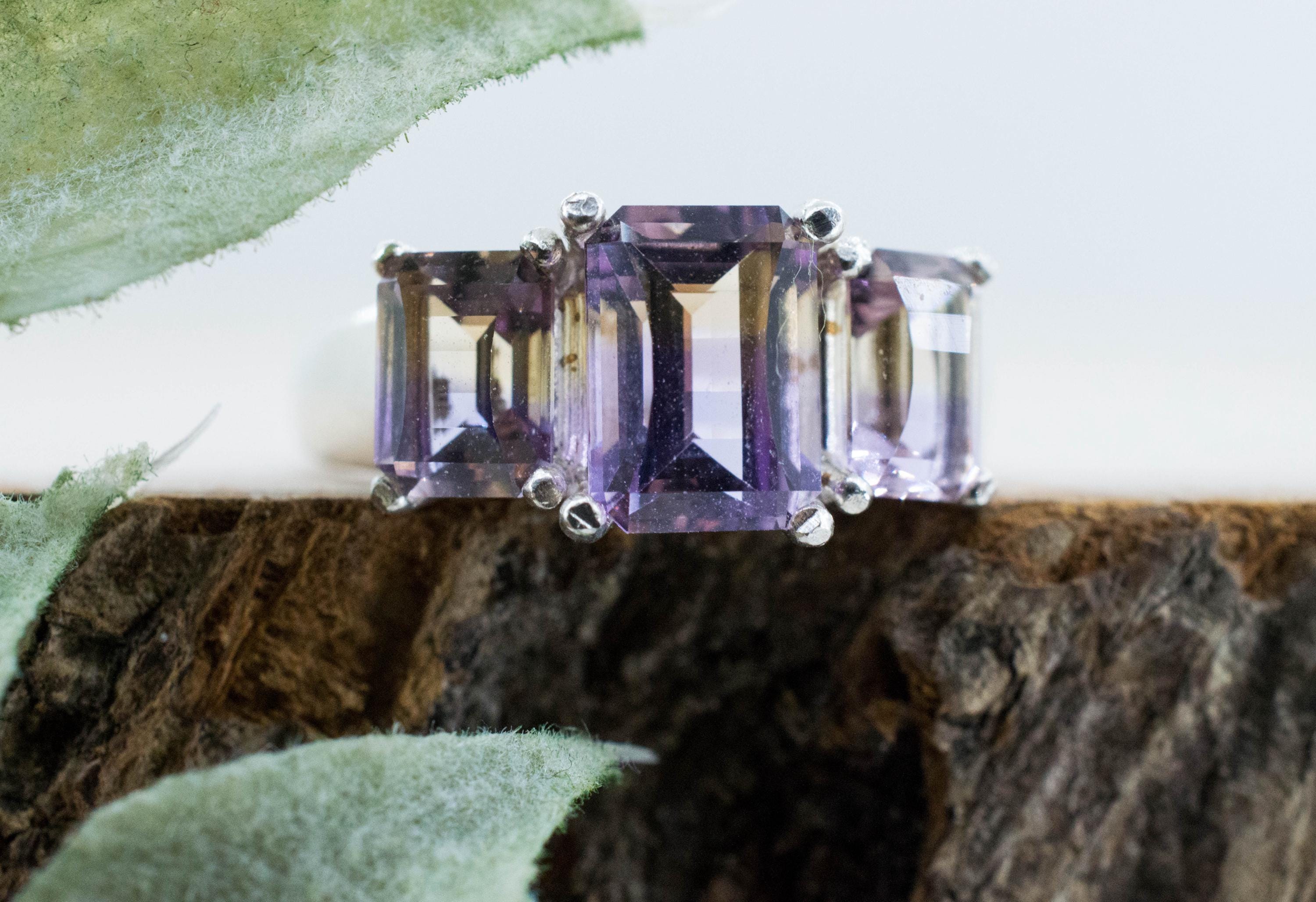 Ametrine Ring, Natural Untreated Bolivia Ametrine; 2.915cts