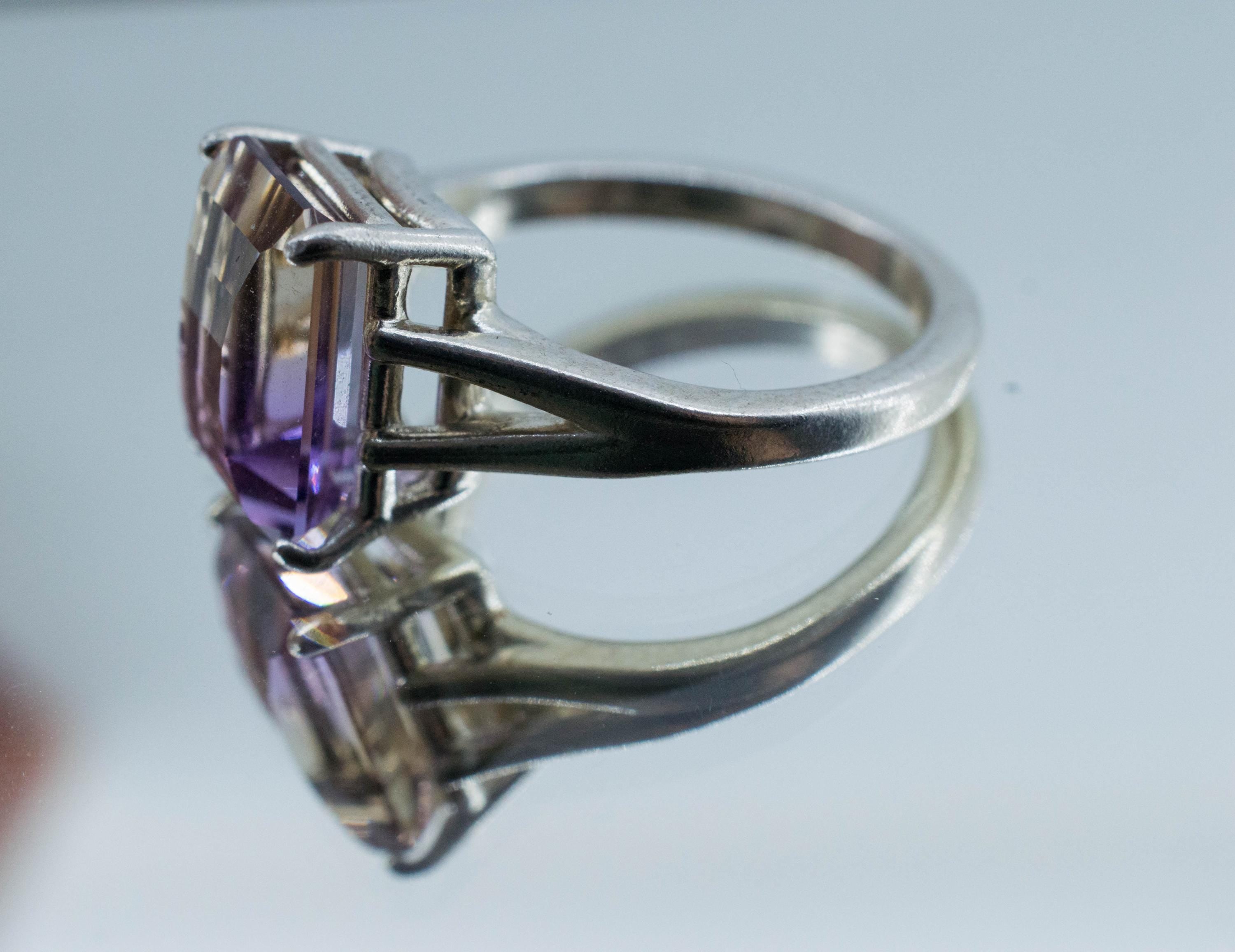 Ametrine Ring, Natural Untreated Bolivia Ametrine; 4.425cts