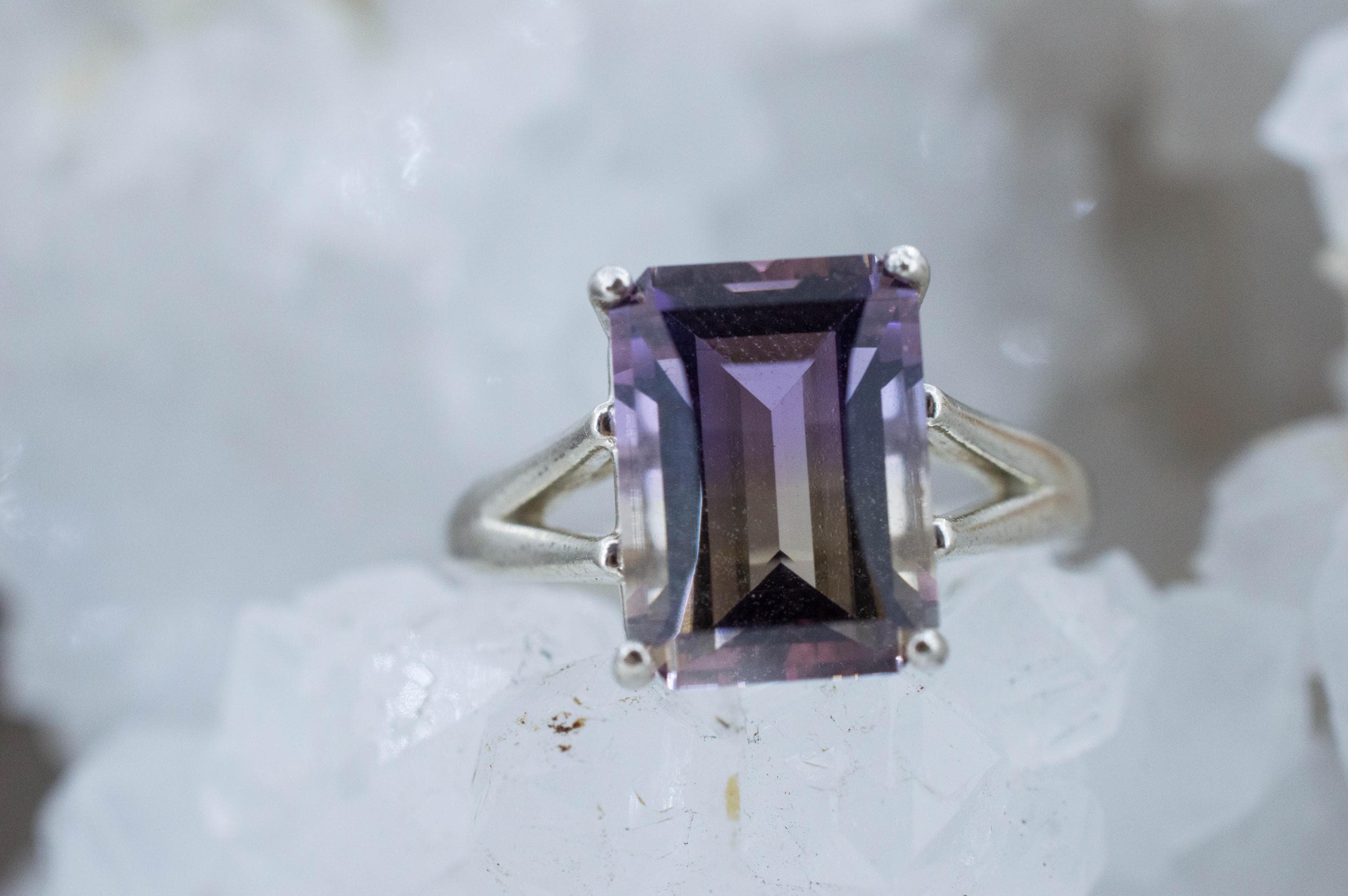 Ametrine Ring, Natural Untreated Bolivia Ametrine; 4.425cts