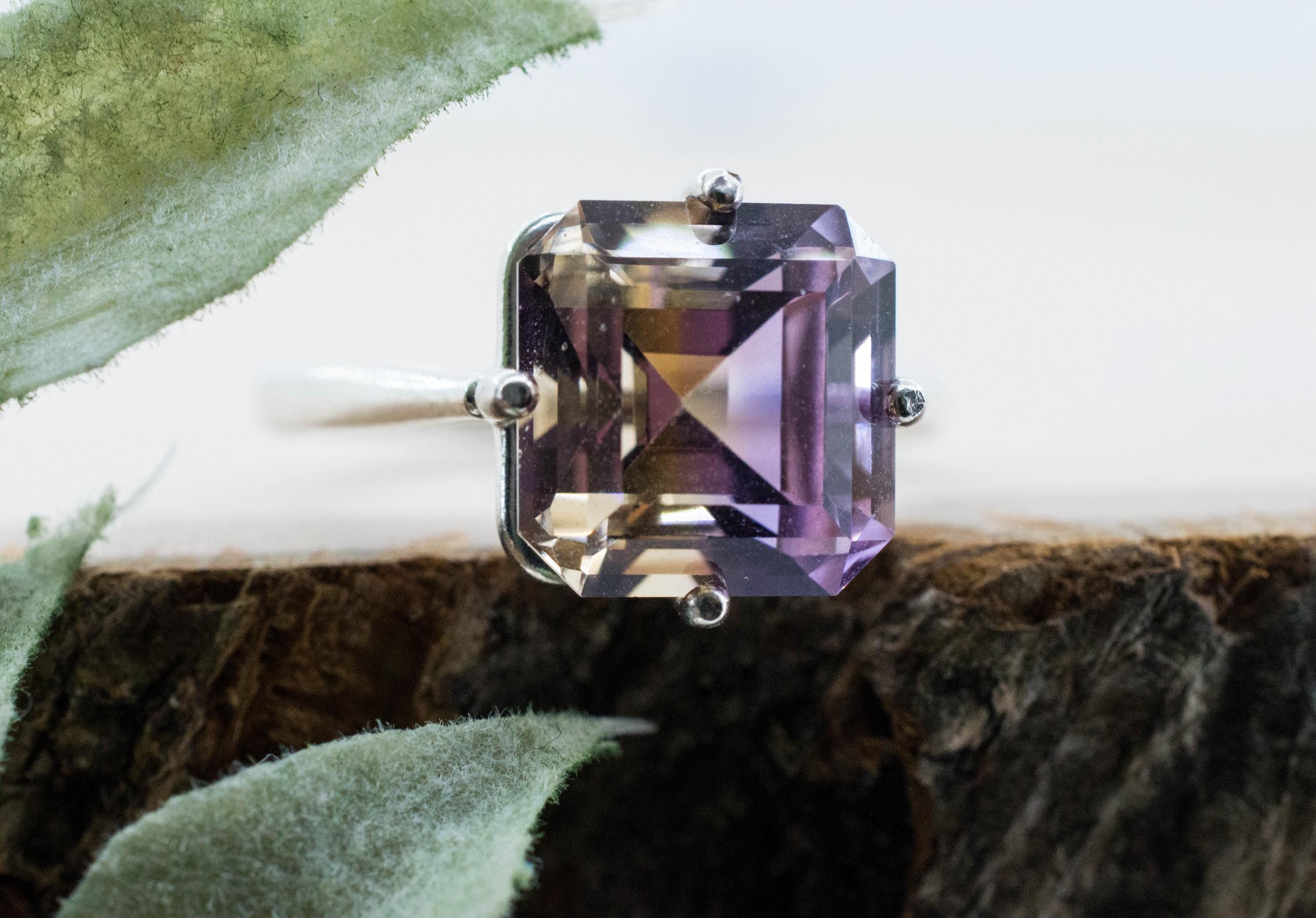 Ametrine Ring, Natural Untreated Bolivia Ametrine; 5.075cts