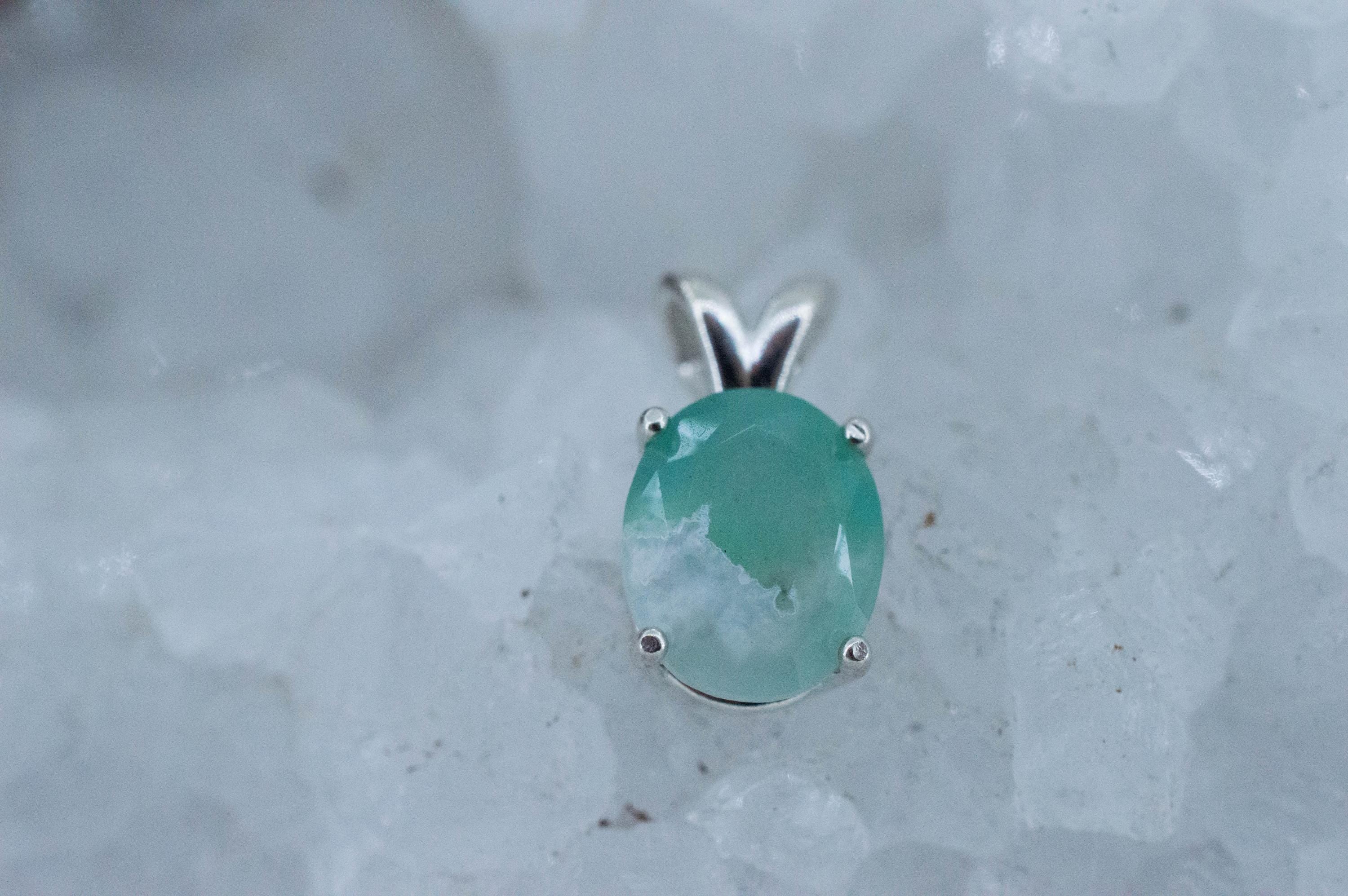 Aquaprase Pendant; Natural Untreated African Aquaprase™; 2.430cts