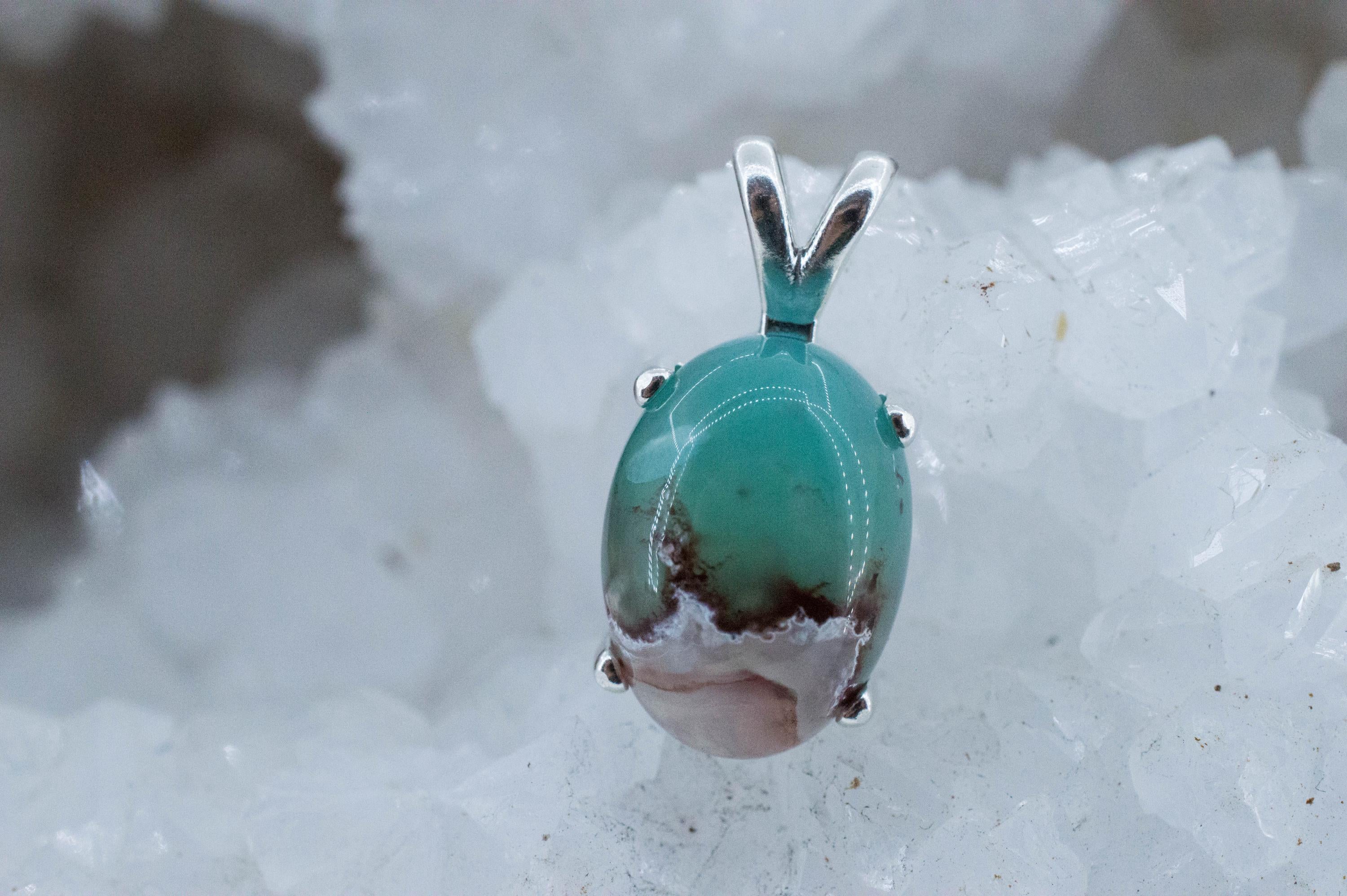 Aquaprase Pendant; Genuine Untreated African Aquaprase™; 13.900cts