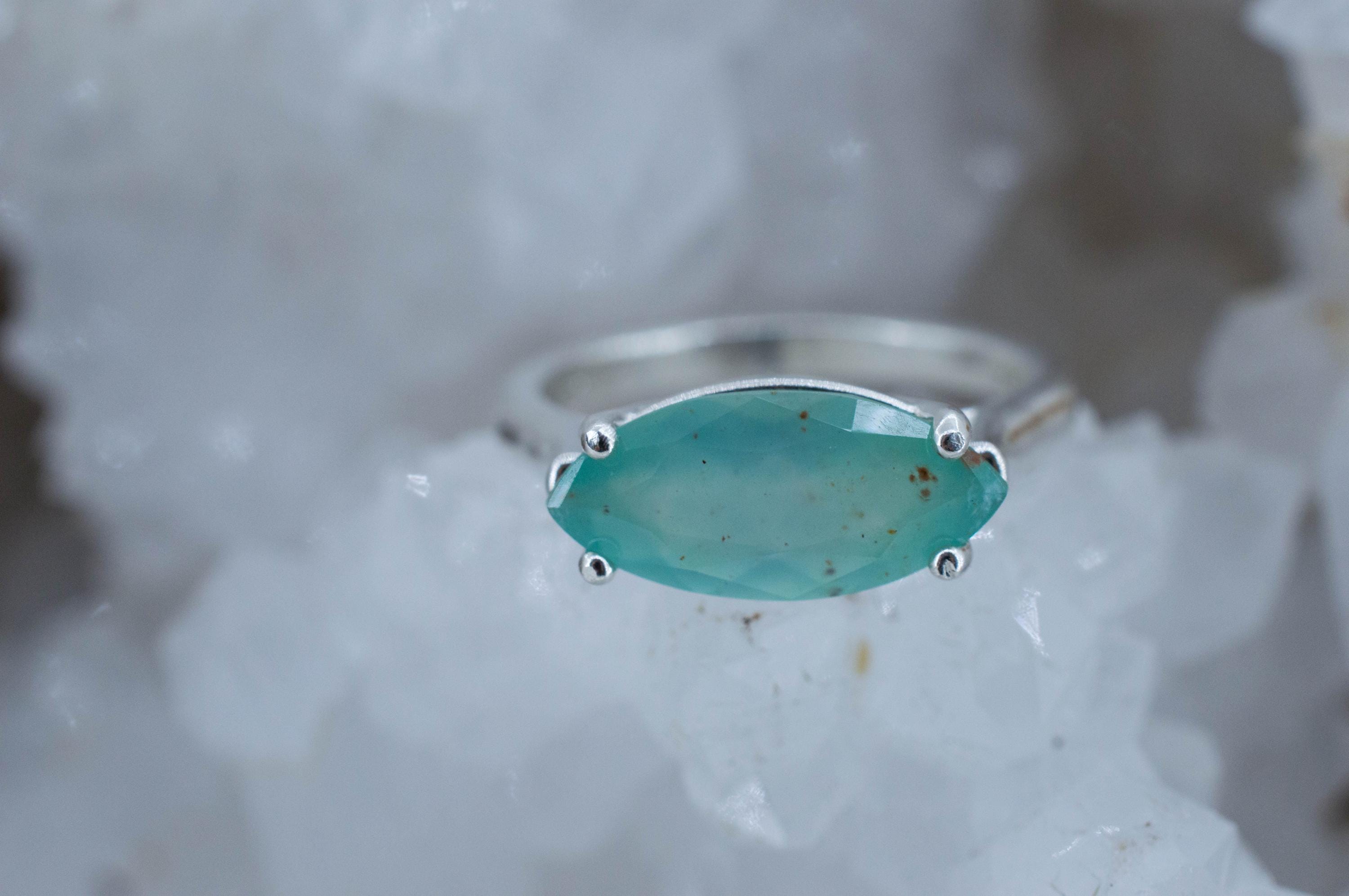 Aquaprase Ring, Natural Untreated African Aquaprase™; 2.090cts