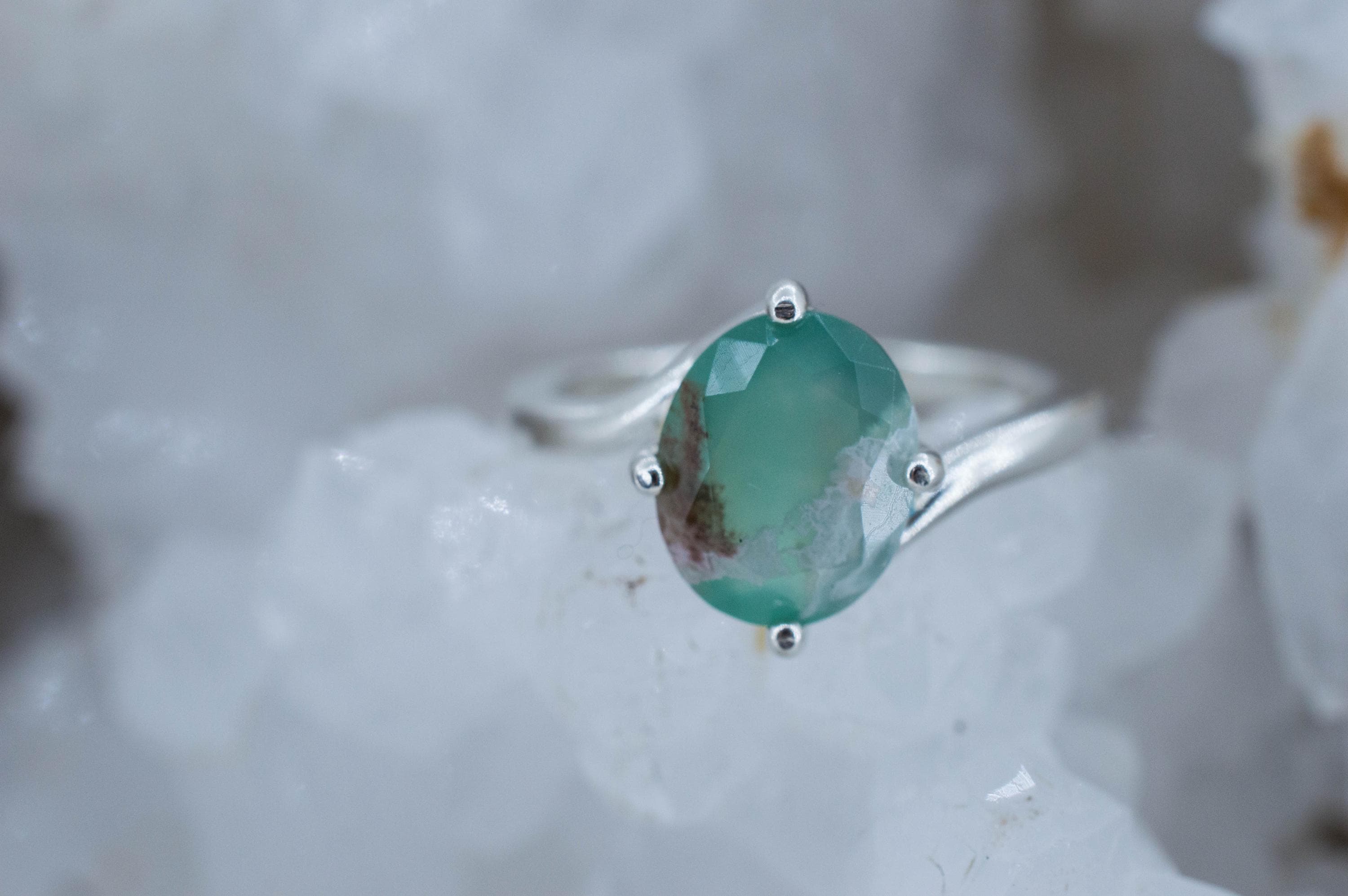 Aquaprase Ring, Natural Untreated African Aquaprase™; 2.270cts